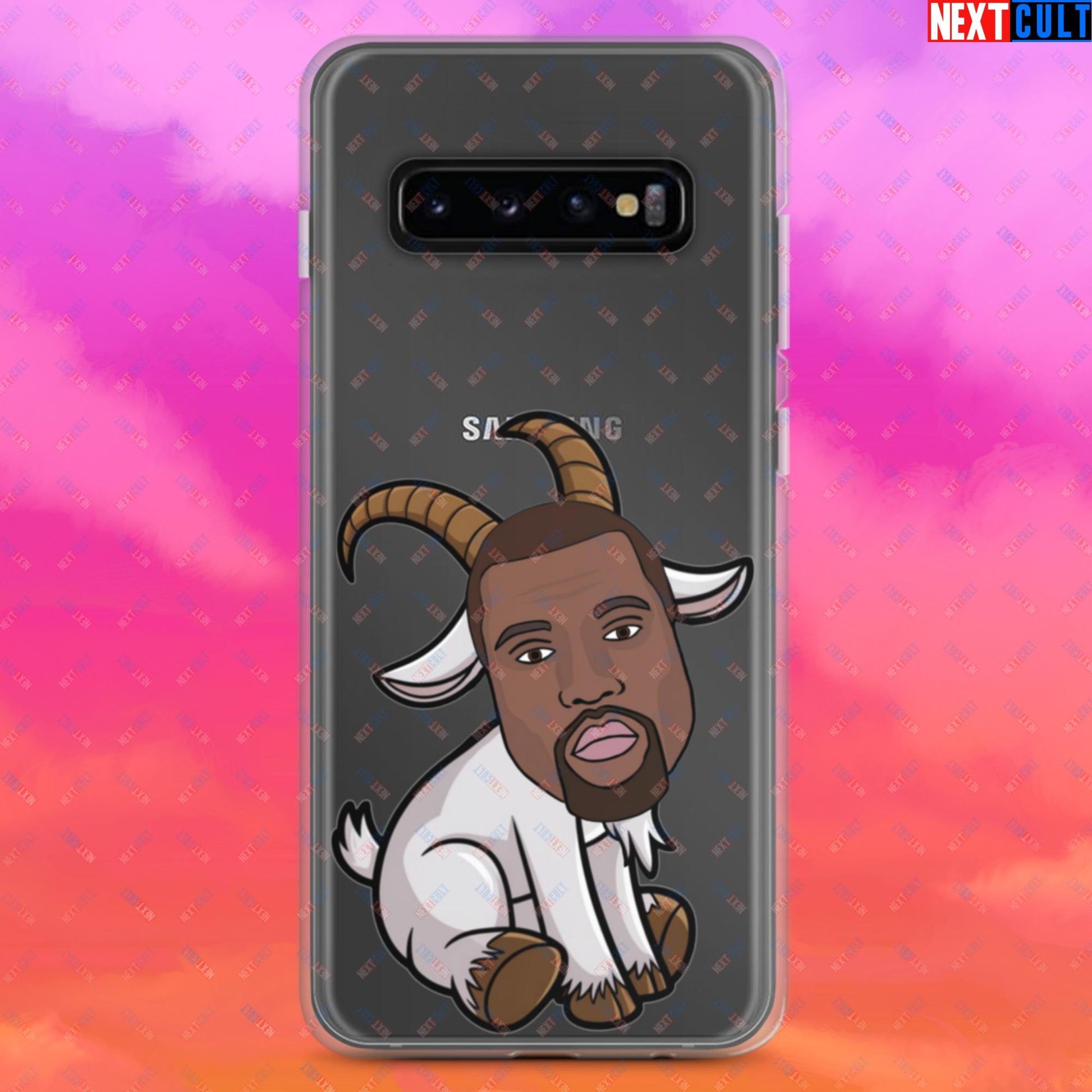 Kanye West G.O.A.T. Hip Hop Greatest of All Time Rap Music Funny Ye Clear Case for Samsung Next Cult Brand