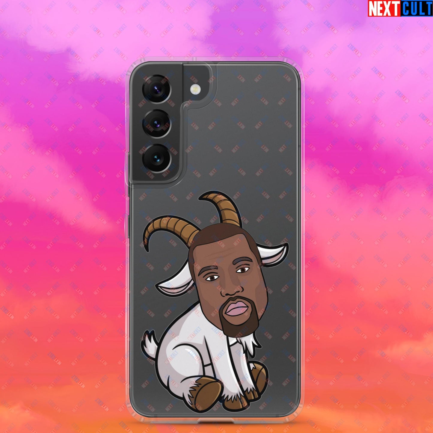 Kanye West G.O.A.T. Hip Hop Greatest of All Time Rap Music Funny Ye Clear Case for Samsung Samsung Galaxy S22 Mobile Phone Cases G.O.A.T. Kanye West Music Next Cult Brand