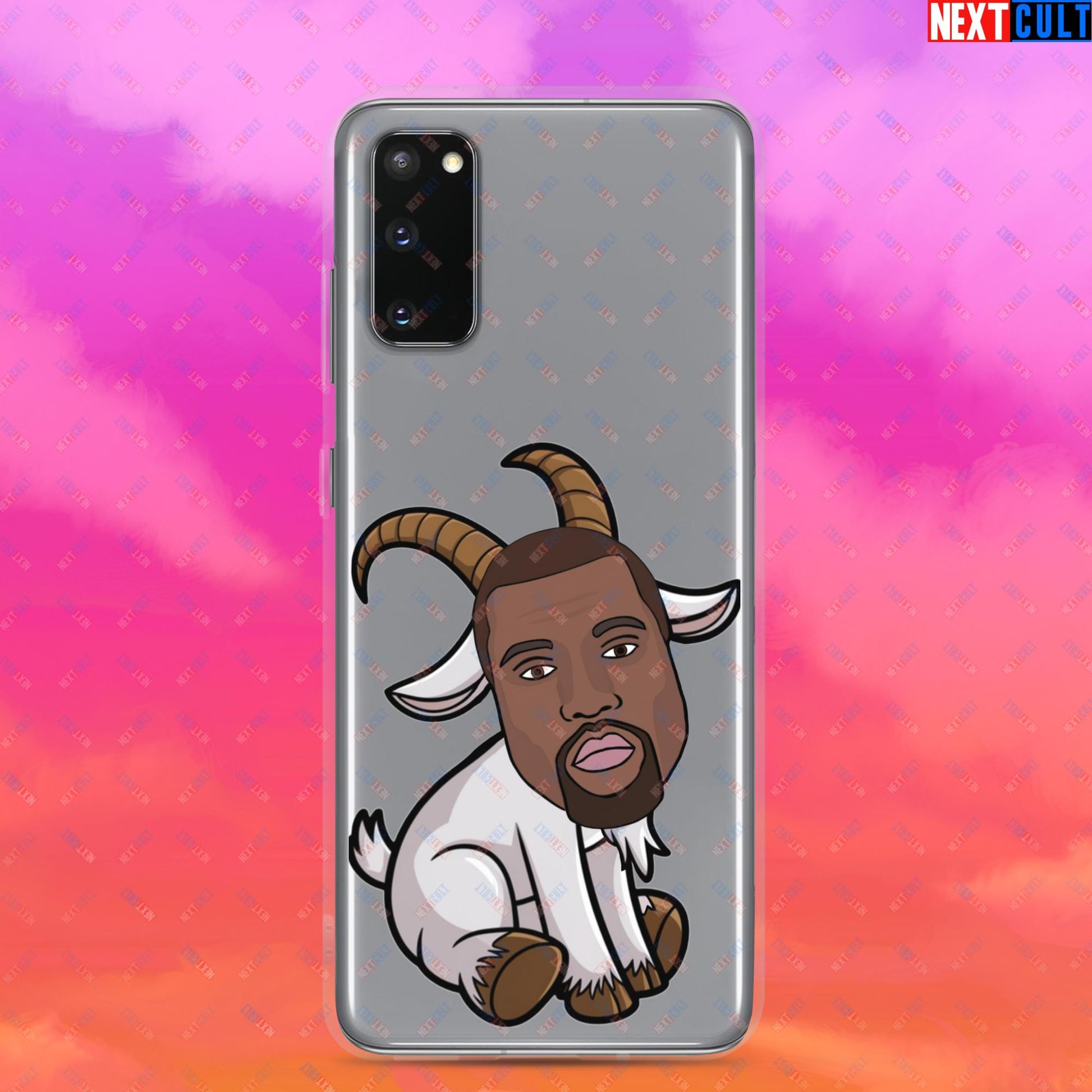 Kanye West G.O.A.T. Hip Hop Greatest of All Time Rap Music Funny Ye Clear Case for Samsung Next Cult Brand