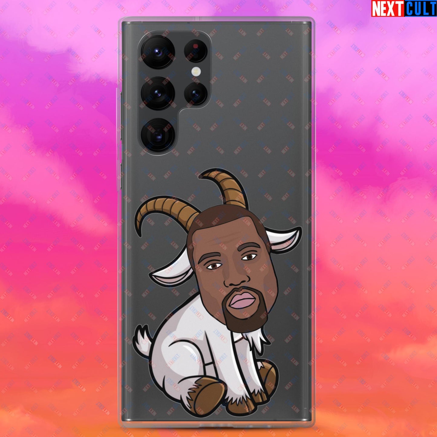 Kanye West G.O.A.T. Hip Hop Greatest of All Time Rap Music Funny Ye Clear Case for Samsung Next Cult Brand