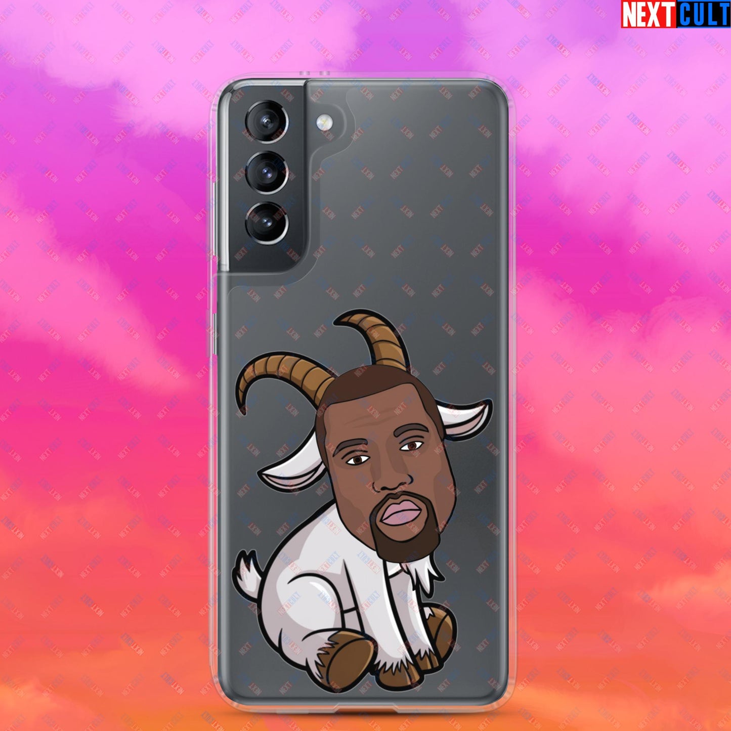 Kanye West G.O.A.T. Hip Hop Greatest of All Time Rap Music Funny Ye Clear Case for Samsung Next Cult Brand