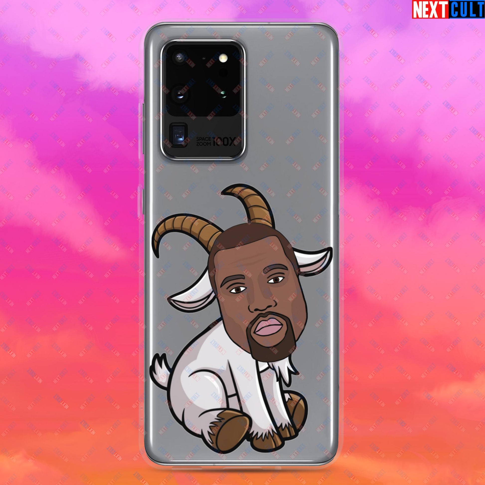 Kanye West G.O.A.T. Hip Hop Greatest of All Time Rap Music Funny Ye Clear Case for Samsung Next Cult Brand