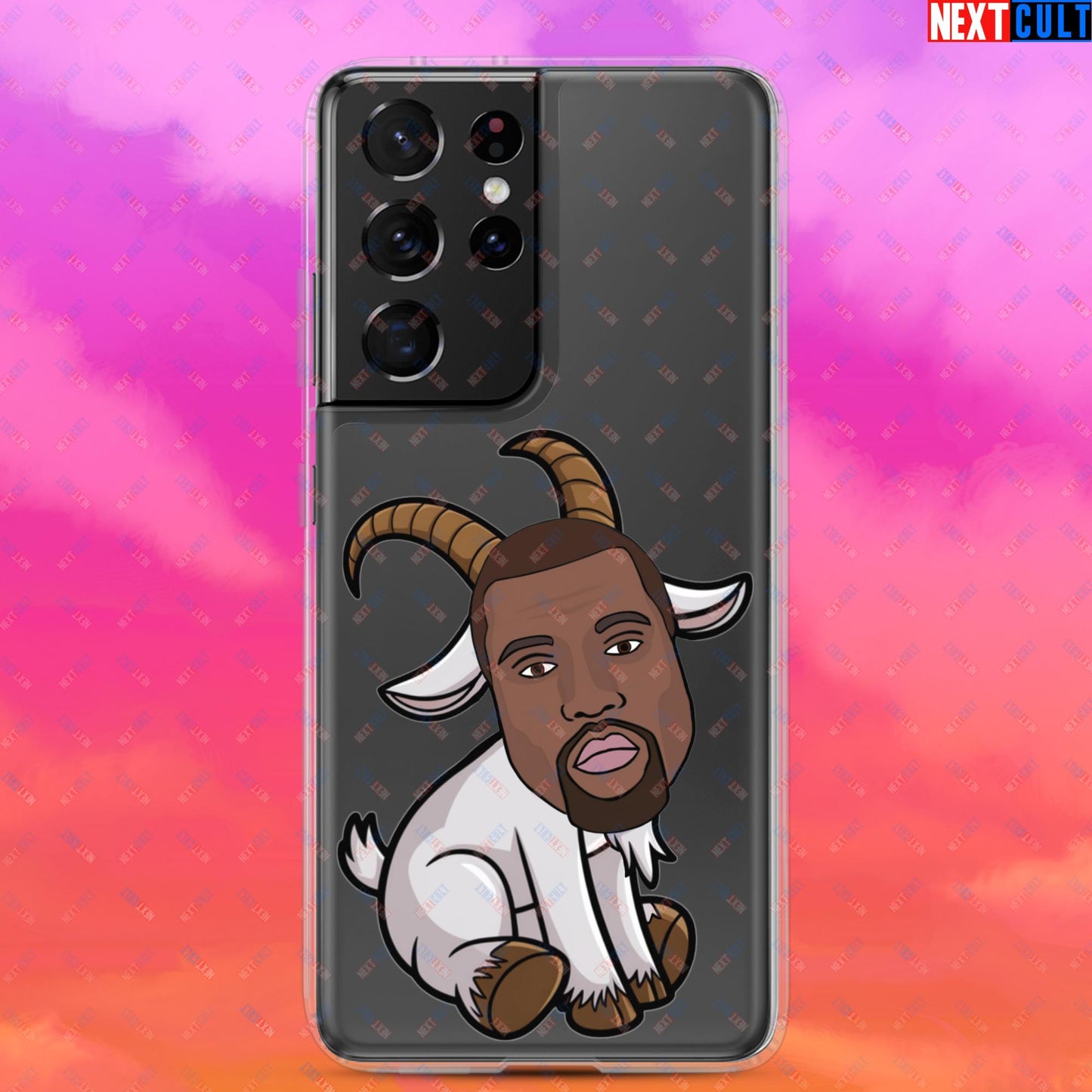 Kanye West G.O.A.T. Hip Hop Greatest of All Time Rap Music Funny Ye Clear Case for Samsung Next Cult Brand