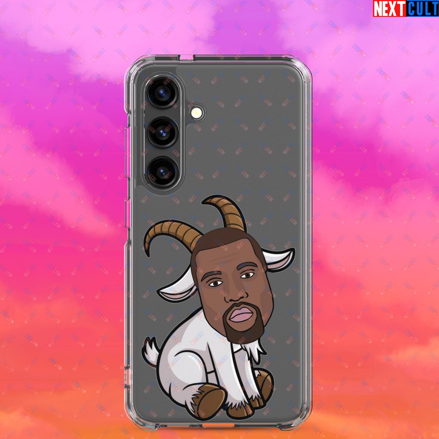 Kanye West G.O.A.T. Hip Hop Greatest of All Time Rap Music Funny Ye Clear Case for Samsung Next Cult Brand