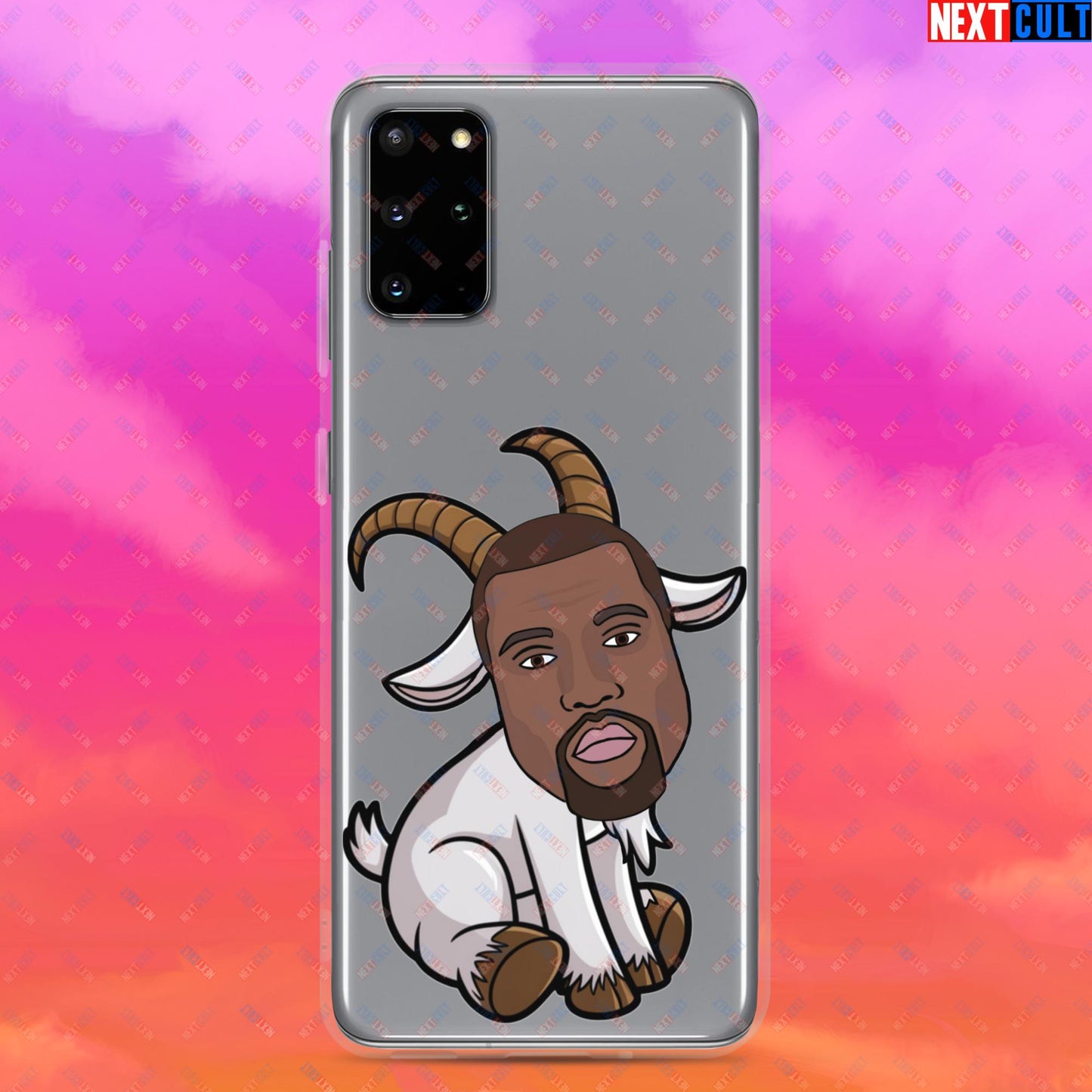 Kanye West G.O.A.T. Hip Hop Greatest of All Time Rap Music Funny Ye Clear Case for Samsung Next Cult Brand