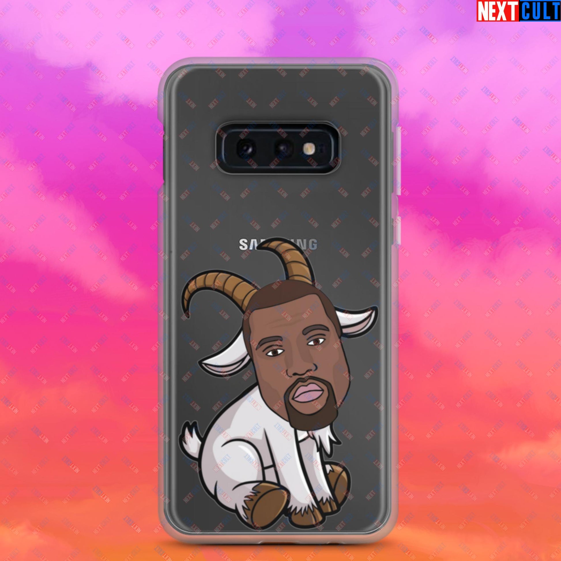 Kanye West G.O.A.T. Hip Hop Greatest of All Time Rap Music Funny Ye Clear Case for Samsung Samsung Galaxy S10e Mobile Phone Cases G.O.A.T. Kanye West Music Next Cult Brand