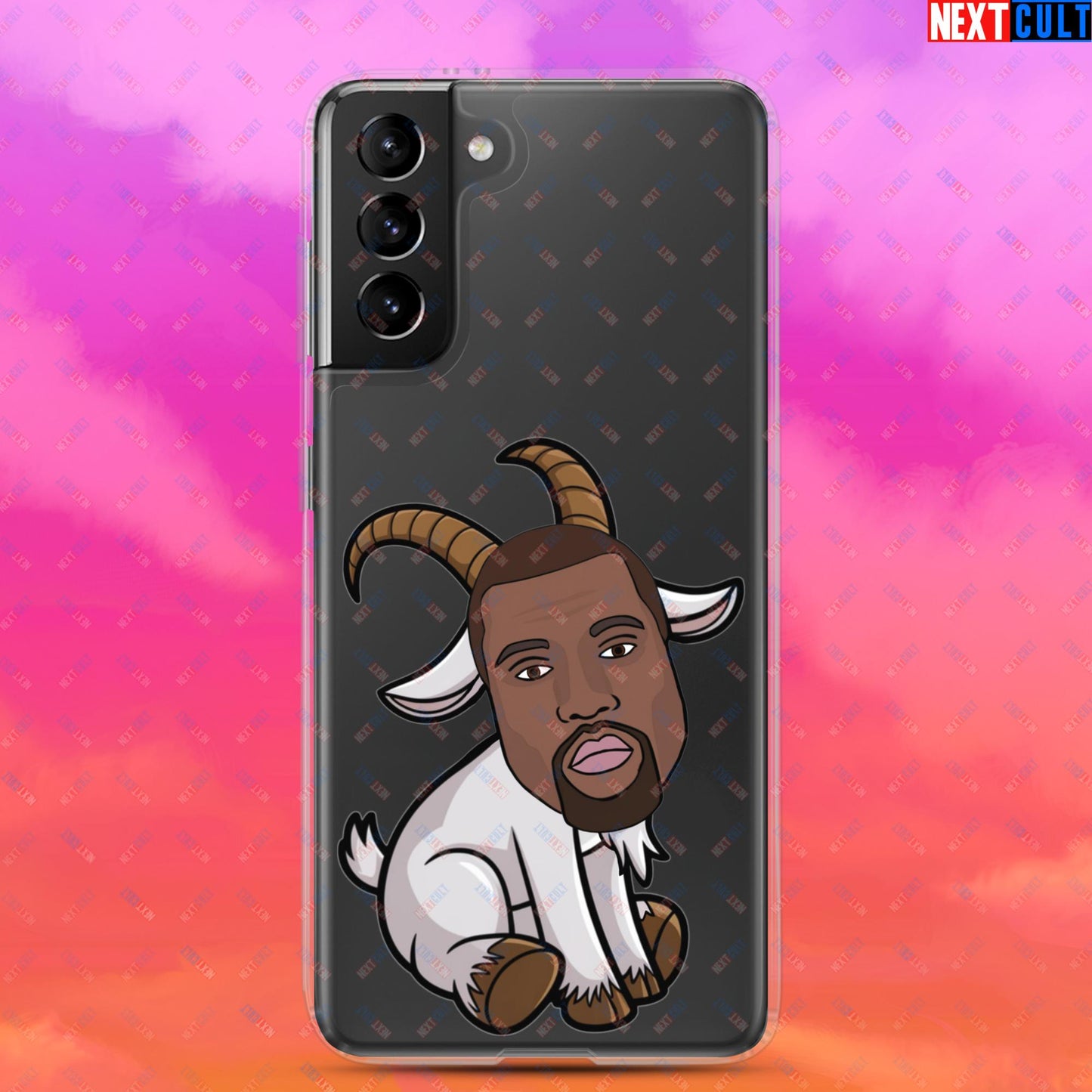 Kanye West G.O.A.T. Hip Hop Greatest of All Time Rap Music Funny Ye Clear Case for Samsung Next Cult Brand