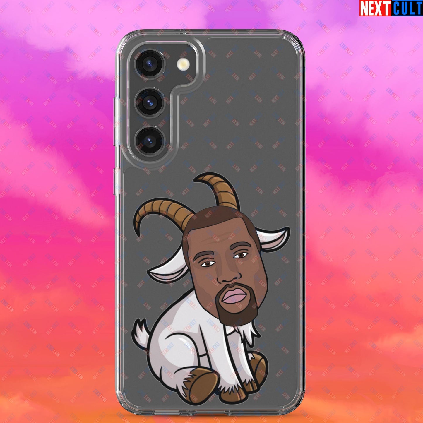 Kanye West G.O.A.T. Hip Hop Greatest of All Time Rap Music Funny Ye Clear Case for Samsung Samsung Galaxy S23 Plus Mobile Phone Cases G.O.A.T. Kanye West Music Next Cult Brand