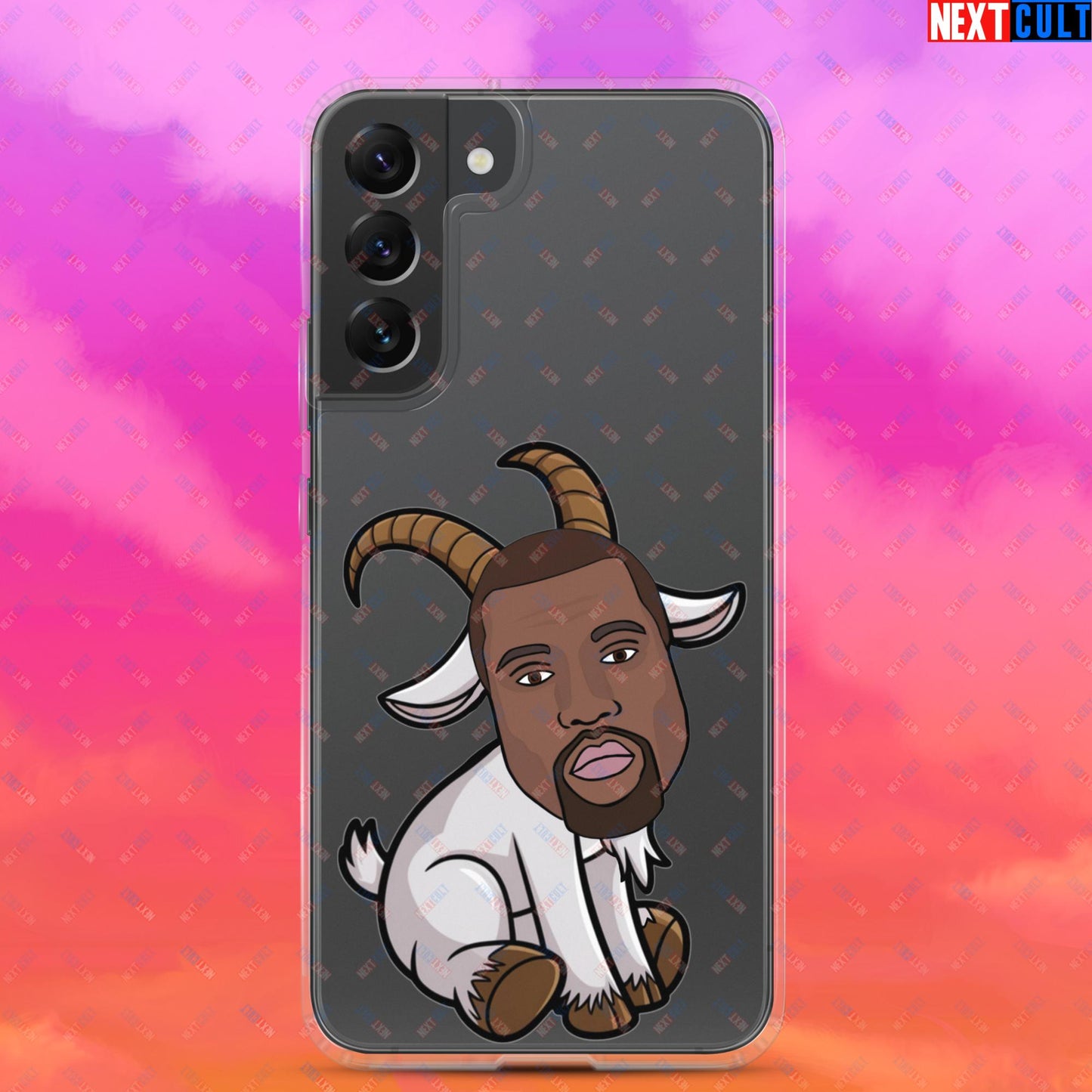 Kanye West G.O.A.T. Hip Hop Greatest of All Time Rap Music Funny Ye Clear Case for Samsung Samsung Galaxy S22 Plus Mobile Phone Cases G.O.A.T. Kanye West Music Next Cult Brand