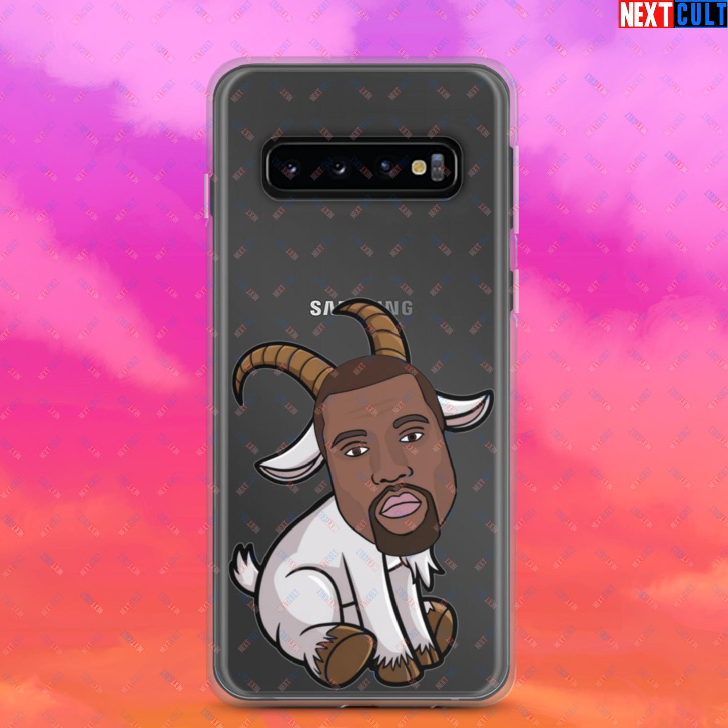 Kanye West G.O.A.T. Hip Hop Greatest of All Time Rap Music Funny Ye Clear Case for Samsung Samsung Galaxy S10 Mobile Phone Cases G.O.A.T. Kanye West Music Next Cult Brand