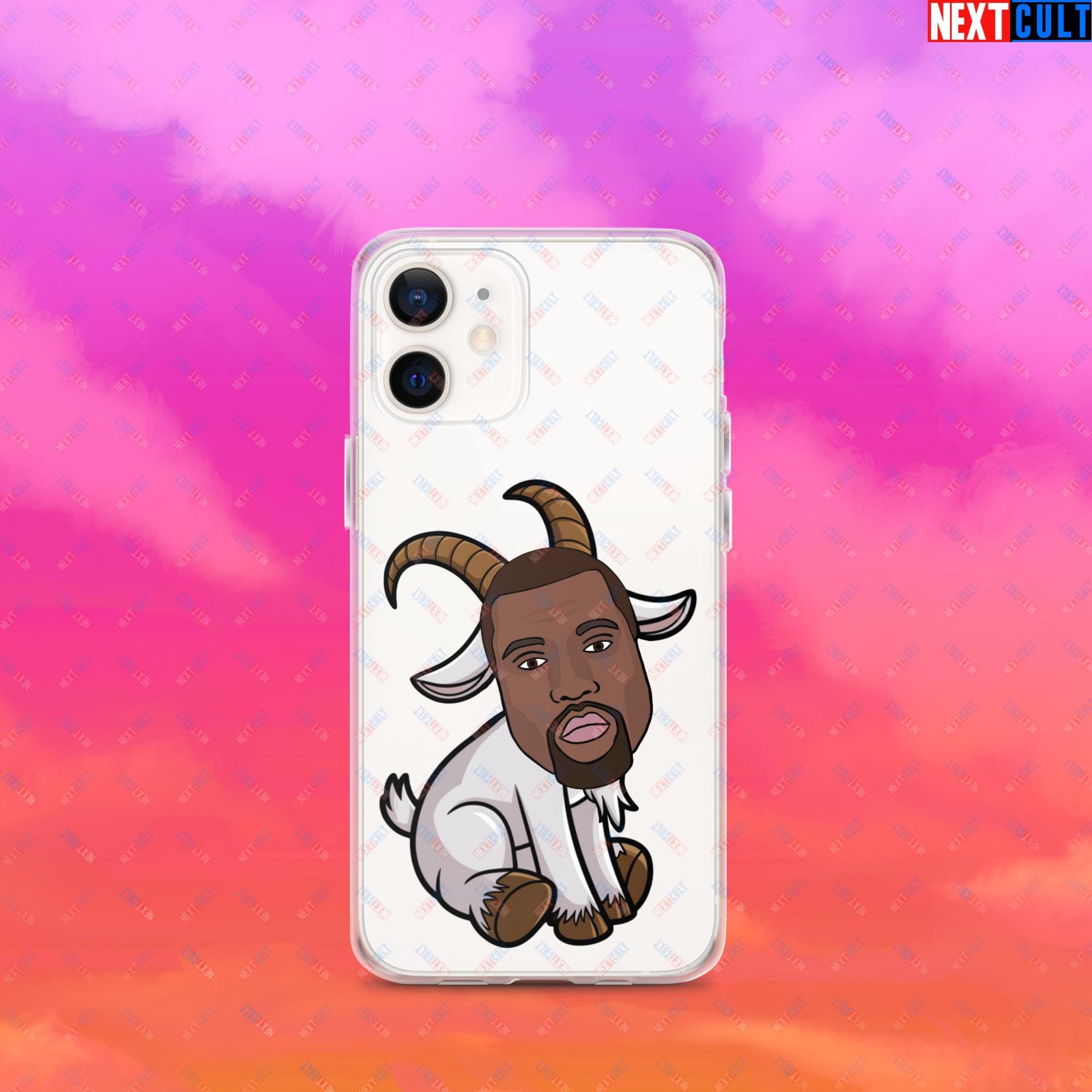 Kanye West G.O.A.T. Hip Hop Greatest of All Time Rap Music Funny Ye Clear Case for iPhone iPhone 12 mini Mobile Phone Cases G.O.A.T. Kanye West Music Next Cult Brand