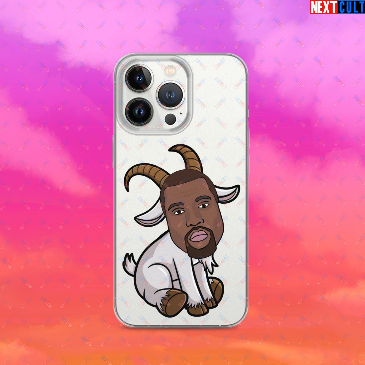 Kanye West G.O.A.T. Hip Hop Greatest of All Time Rap Music Funny Ye Clear Case for iPhone iPhone 13 Pro Mobile Phone Cases G.O.A.T. Kanye West Music Next Cult Brand