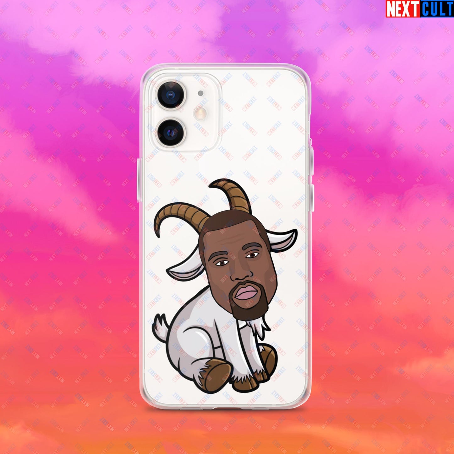 Kanye West G.O.A.T. Hip Hop Greatest of All Time Rap Music Funny Ye Clear Case for iPhone iPhone 12 Mobile Phone Cases G.O.A.T. Kanye West Music Next Cult Brand