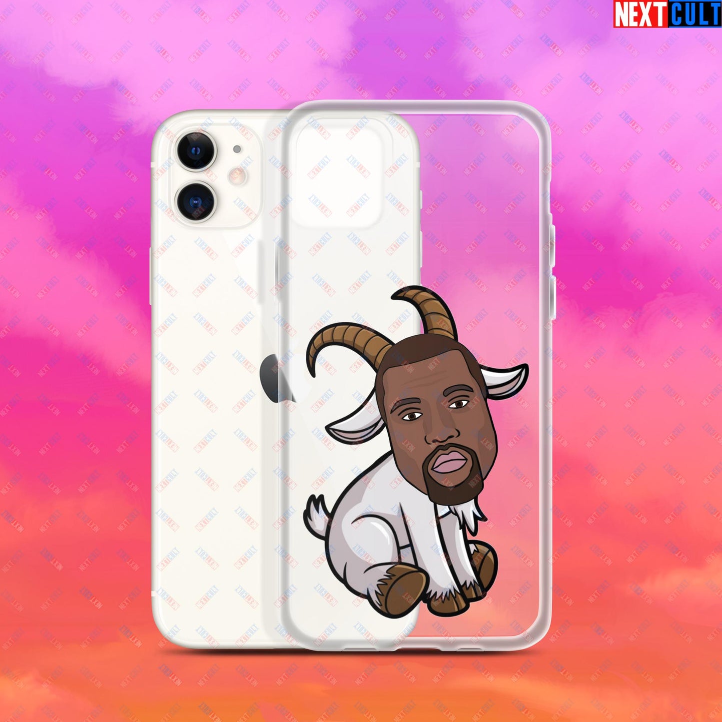 Kanye West G.O.A.T. Hip Hop Greatest of All Time Rap Music Funny Ye Clear Case for iPhone iPhone 11 Mobile Phone Cases G.O.A.T. Kanye West Music Next Cult Brand