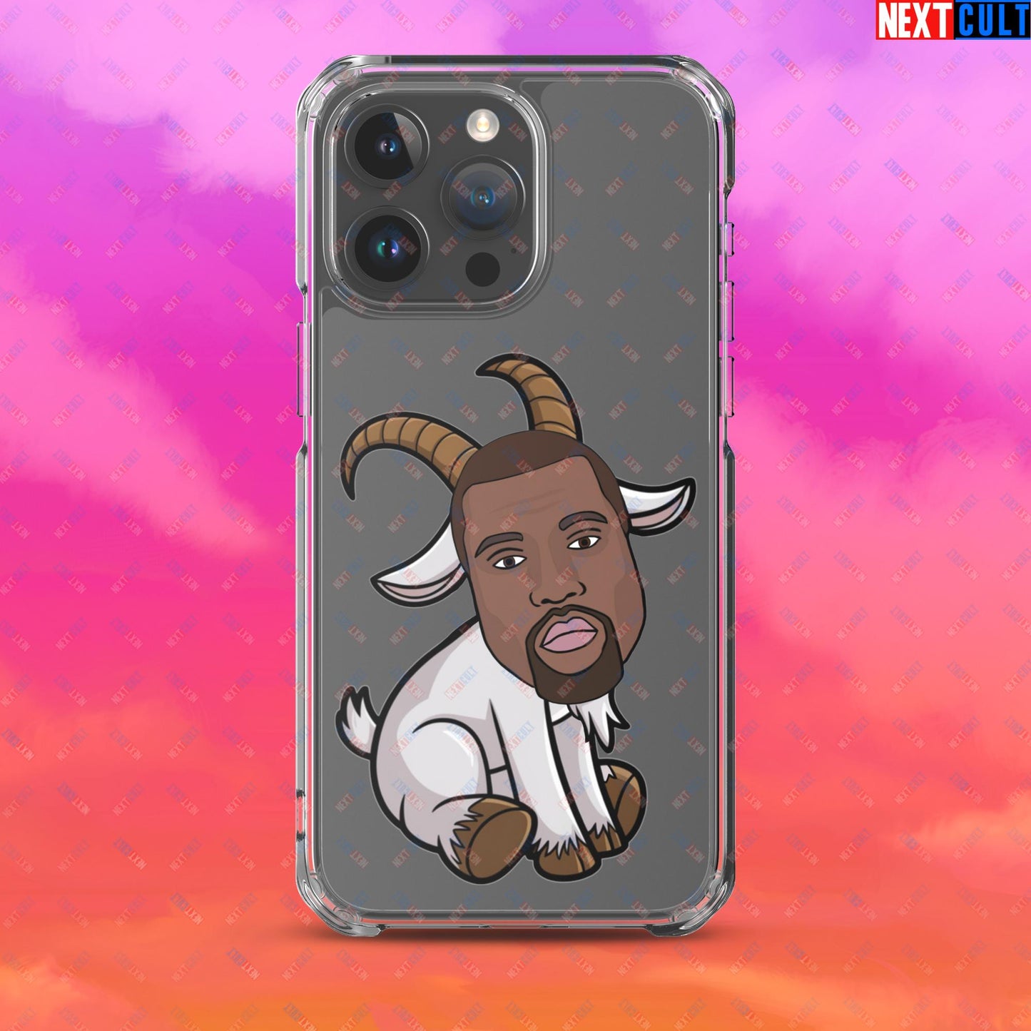 Kanye West G.O.A.T. Hip Hop Greatest of All Time Rap Music Funny Ye Clear Case for iPhone iPhone 15 Pro Max Mobile Phone Cases G.O.A.T. Kanye West Music Next Cult Brand