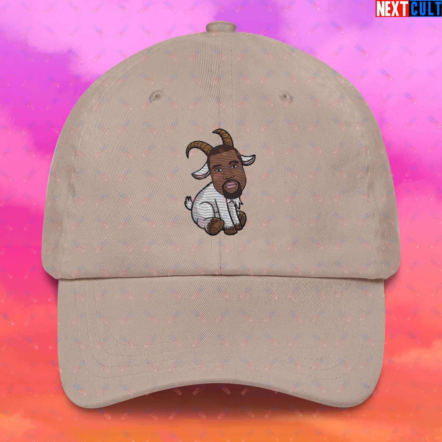 Kanye West G.O.A.T. Hip Hop Greatest of All Time Rap Music Funny Ye Dad hat Next Cult Brand