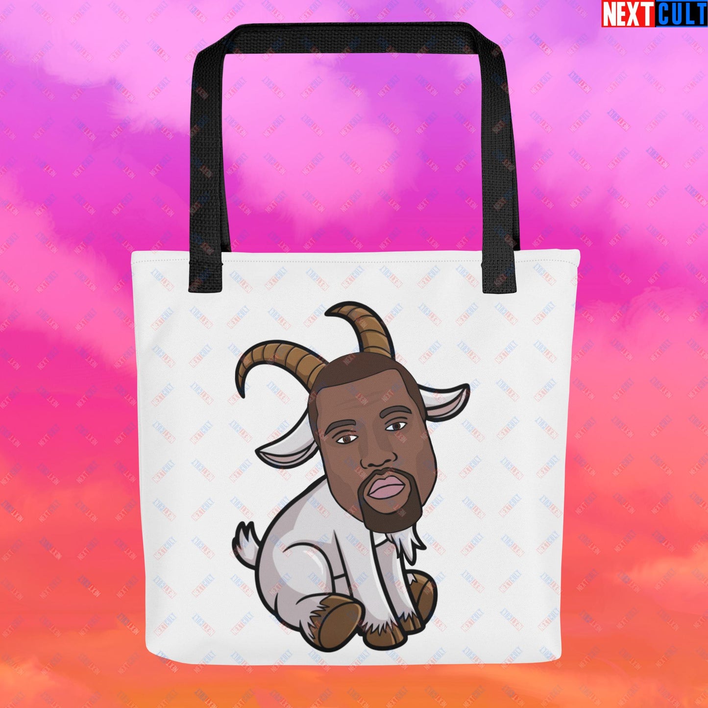 Kanye West G.O.A.T. Hip Hop Greatest of All Time Rap Music Funny Ye Tote bag Default Title Bags G.O.A.T. Kanye West Music Next Cult Brand