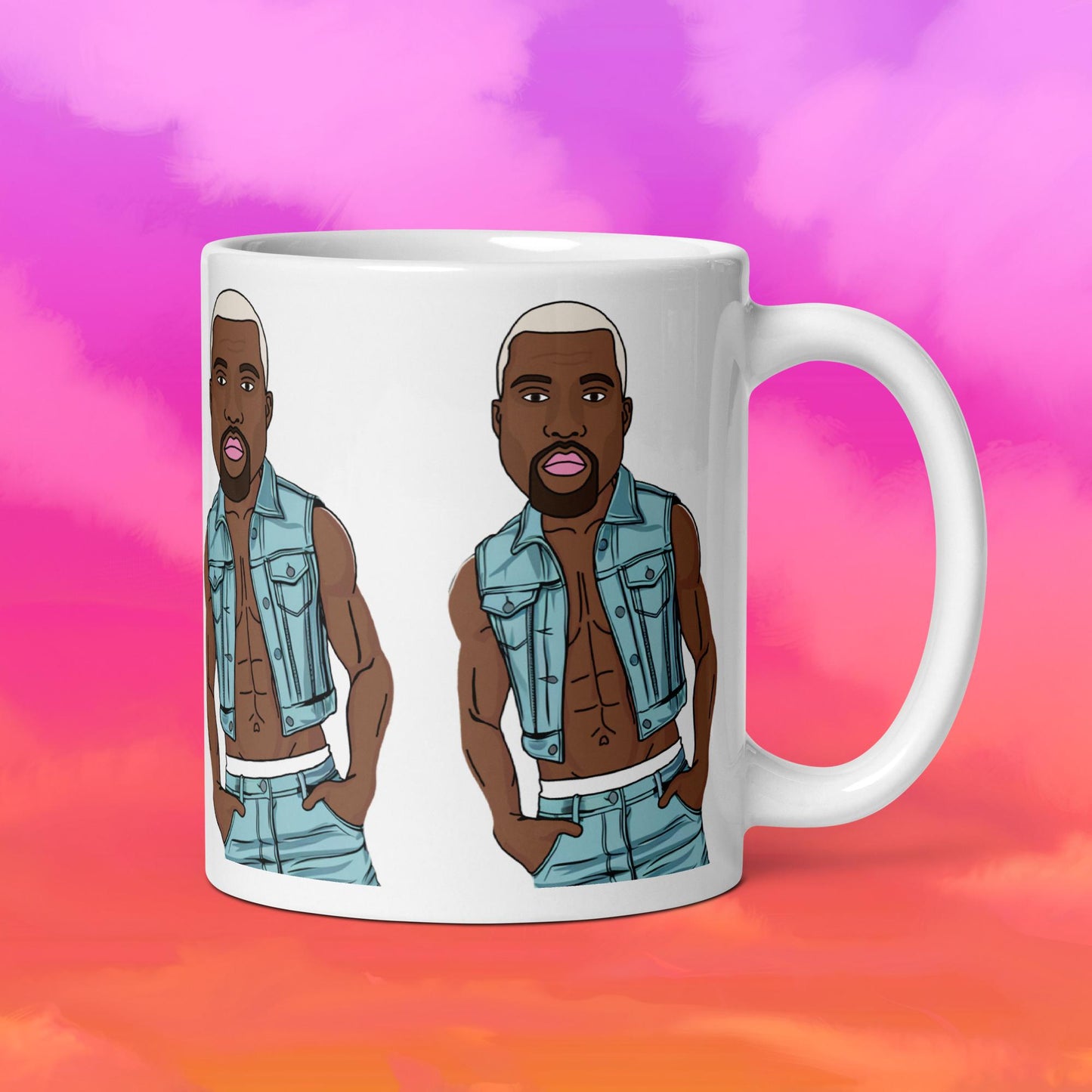 Kanye West Ye Yeezy Hip Hop White glossy mug Next Cult Brand