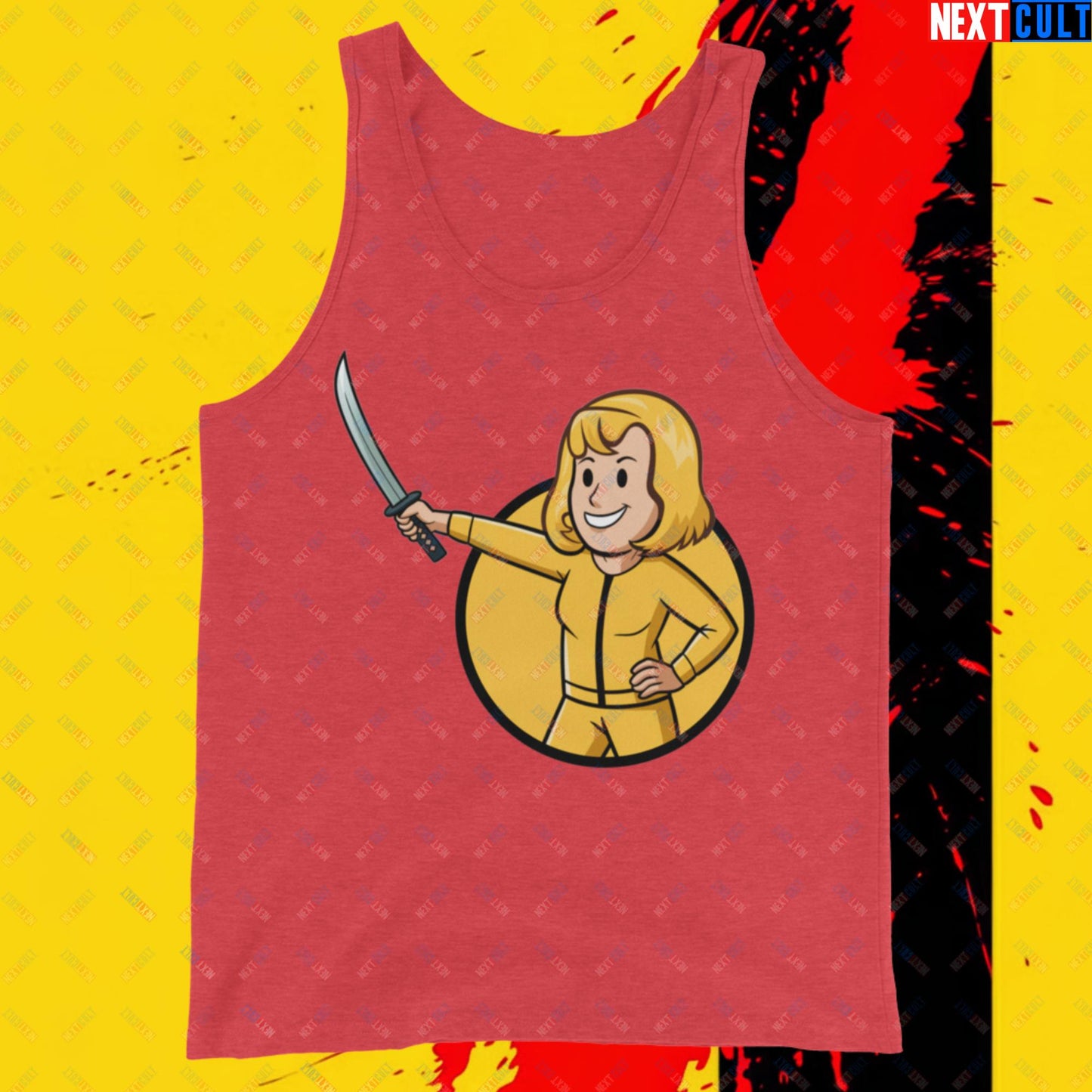 Kill Bill Vault Girl Fallout Funny Meme Cartoon Mashup Tank Top Next Cult Brand