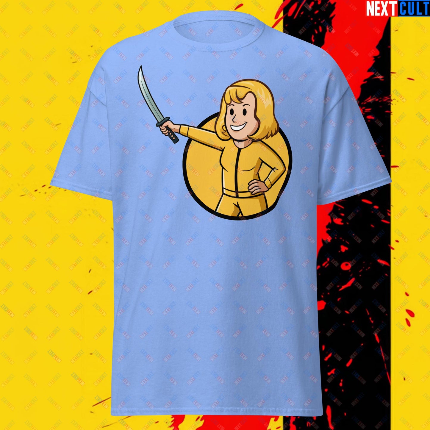 Kill Bill Vault Girl Fallout Funny Meme Cartoon Mashup Unisex tee Next Cult Brand