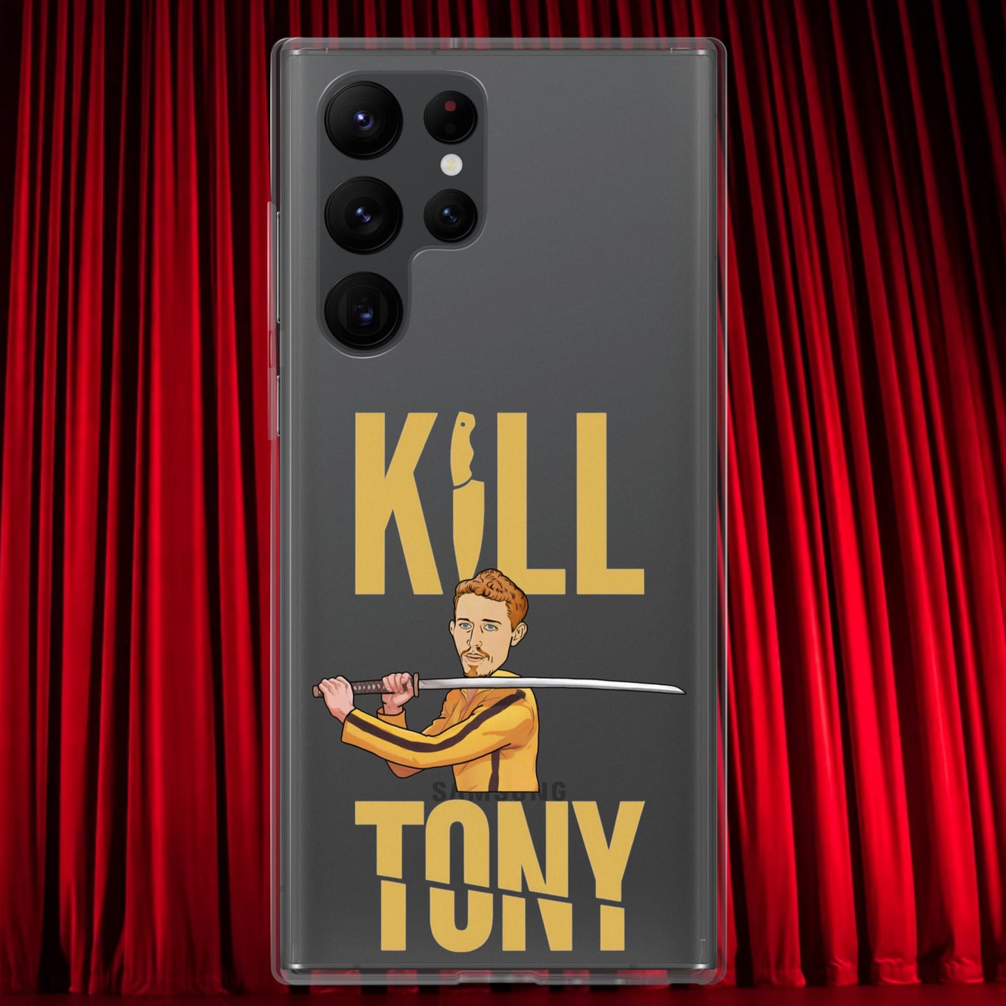 Kill Tony Hinchcliffe Kill Bill Funny Podcast Clear Case for Samsung Samsung Galaxy S22 Ultra Mobile Phone Cases Kill Tony Podcasts Stand-up Comedy Tony Hinchcliffe Next Cult Brand