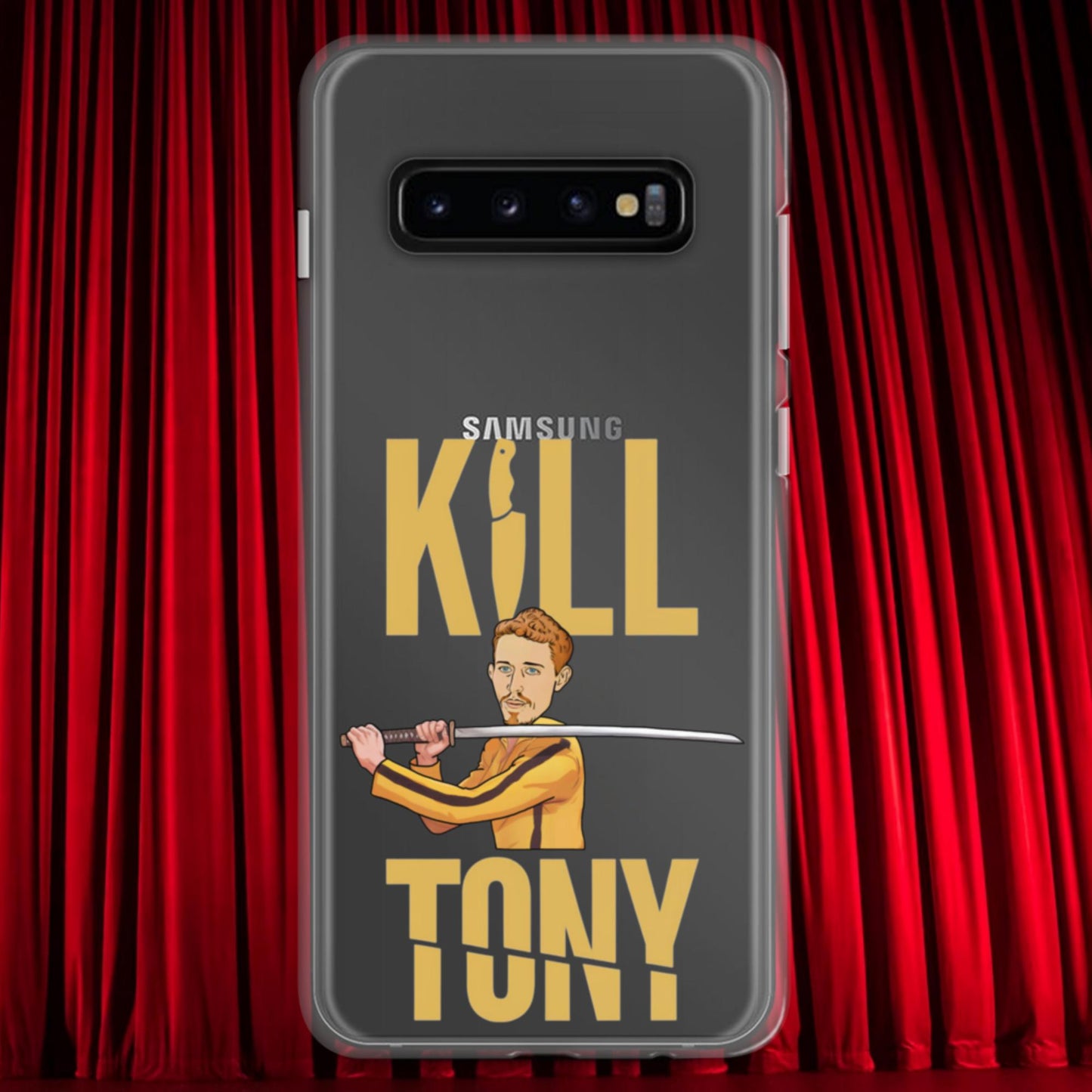 Kill Tony Hinchcliffe Kill Bill Funny Podcast Clear Case for Samsung Samsung Galaxy S10+ Mobile Phone Cases Kill Tony Podcasts Stand-up Comedy Tony Hinchcliffe Next Cult Brand