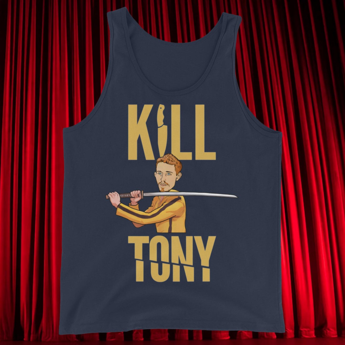 Kill Tony Hinchcliffe Kill Bill Funny Podcast Tank Top Navy Tank Tops Kill Tony Podcasts Stand-up Comedy Tony Hinchcliffe Next Cult Brand