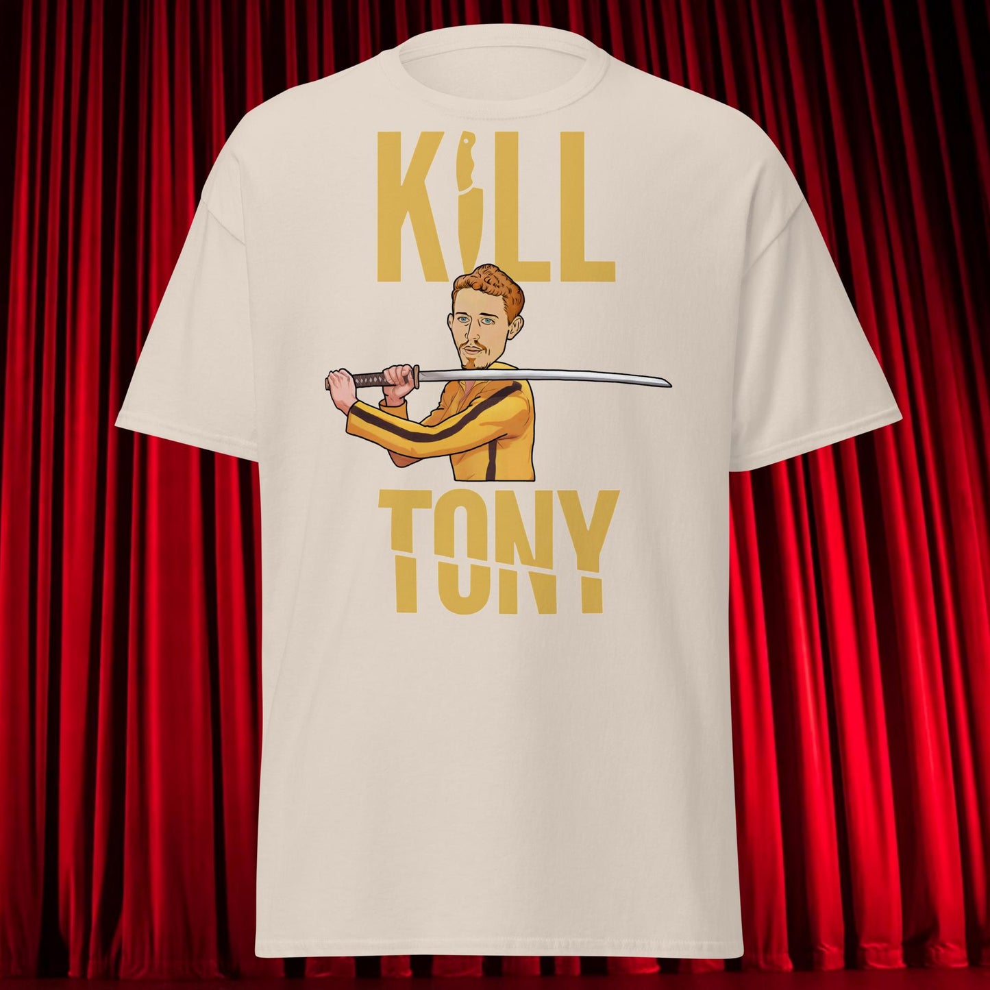 Kill Tony Hinchcliffe Kill Bill Funny Podcast Unisex tee Natural T-shirts Kill Tony Podcasts Stand-up Comedy Tony Hinchcliffe Next Cult Brand