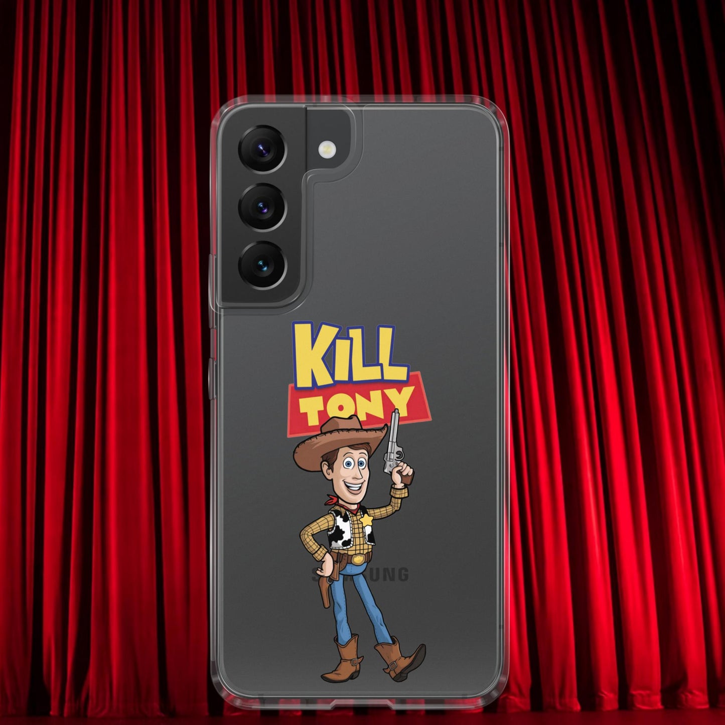 Kill Tony Hinchcliffe Toy Story Woody Funny Podcast Clear Case for Samsung Samsung Galaxy S22 Mobile Phone Cases Kill Tony Podcasts Stand-up Comedy Tony Hinchcliffe Next Cult Brand