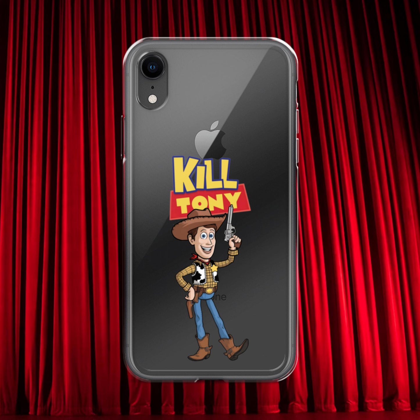 Kill Tony Hinchcliffe Toy Story Woody Funny Podcast Clear Case for iPhone iPhone XR Mobile Phone Cases Kill Tony Podcasts Stand-up Comedy Tony Hinchcliffe Next Cult Brand