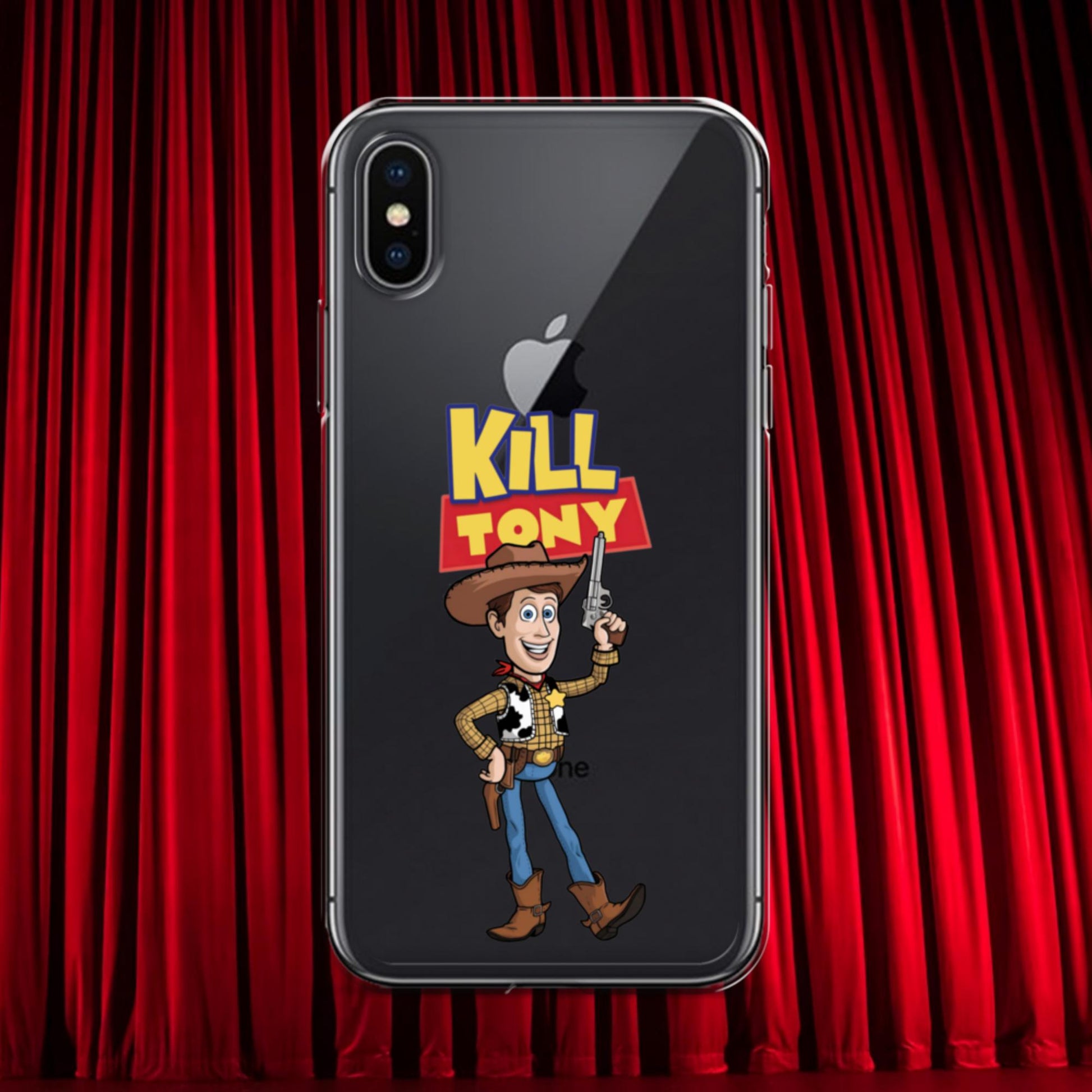 Kill Tony Hinchcliffe Toy Story Woody Funny Podcast Clear Case for iPhone iPhone X XS Mobile Phone Cases Kill Tony Podcasts Stand-up Comedy Tony Hinchcliffe Next Cult Brand