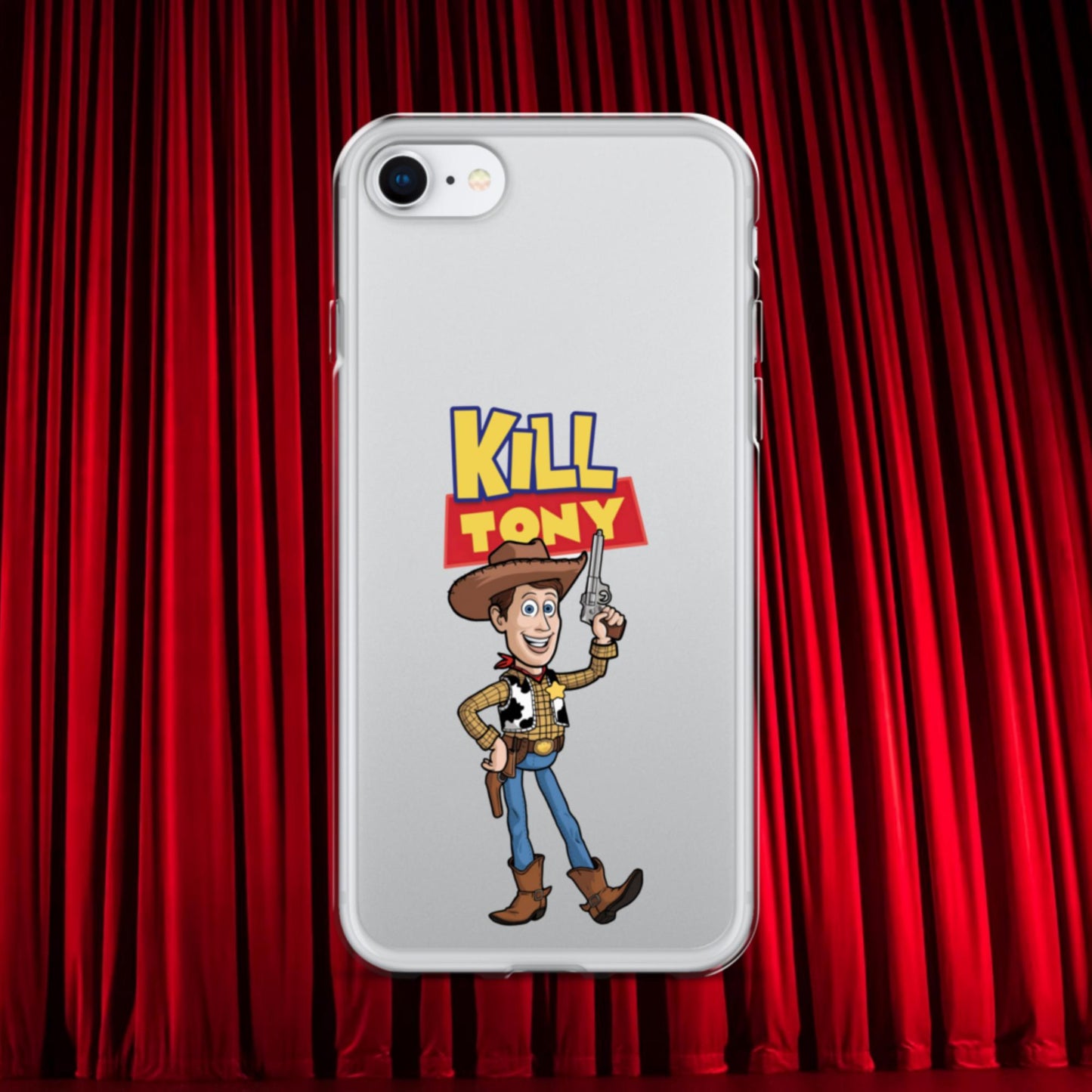 Kill Tony Hinchcliffe Toy Story Woody Funny Podcast Clear Case for iPhone iPhone SE Mobile Phone Cases Kill Tony Podcasts Stand-up Comedy Tony Hinchcliffe Next Cult Brand