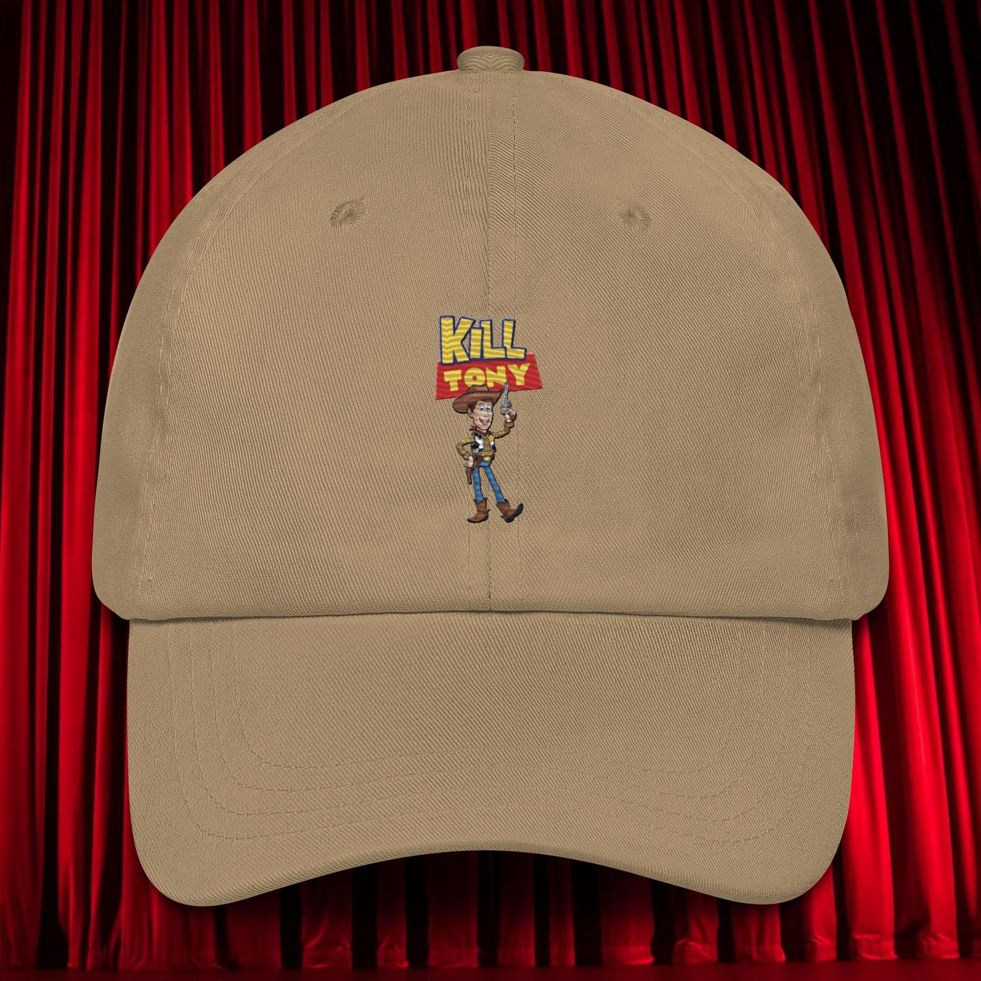 Kill Tony Hinchcliffe Toy Story Woody Funny Podcast Dad hat Khaki Hats Kill Tony Podcasts Stand-up Comedy Tony Hinchcliffe Next Cult Brand