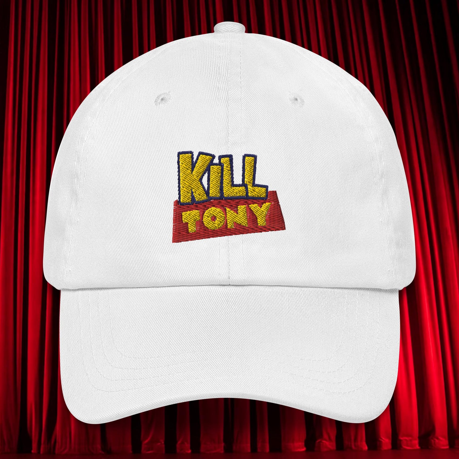 Kill Tony Hinchcliffe Toy Story Woody Funny Podcast Dad hat White Hats Kill Tony Podcasts Stand-up Comedy Tony Hinchcliffe Next Cult Brand