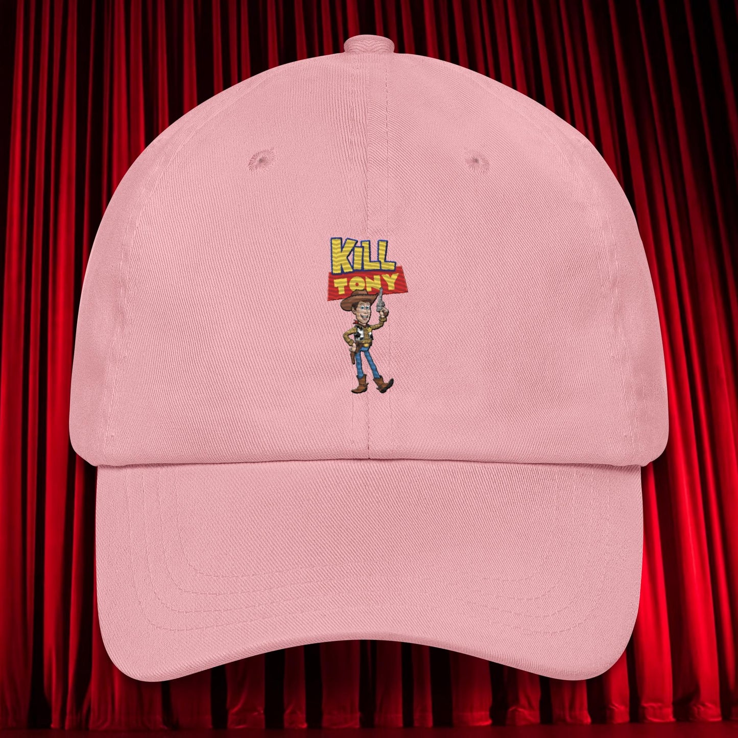 Kill Tony Hinchcliffe Toy Story Woody Funny Podcast Dad hat Pink Hats Kill Tony Podcasts Stand-up Comedy Tony Hinchcliffe Next Cult Brand