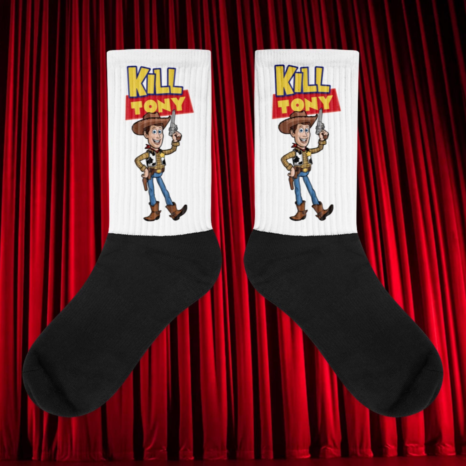 Kill Tony Hinchcliffe Toy Story Woody Funny Podcast Socks Next Cult Brand