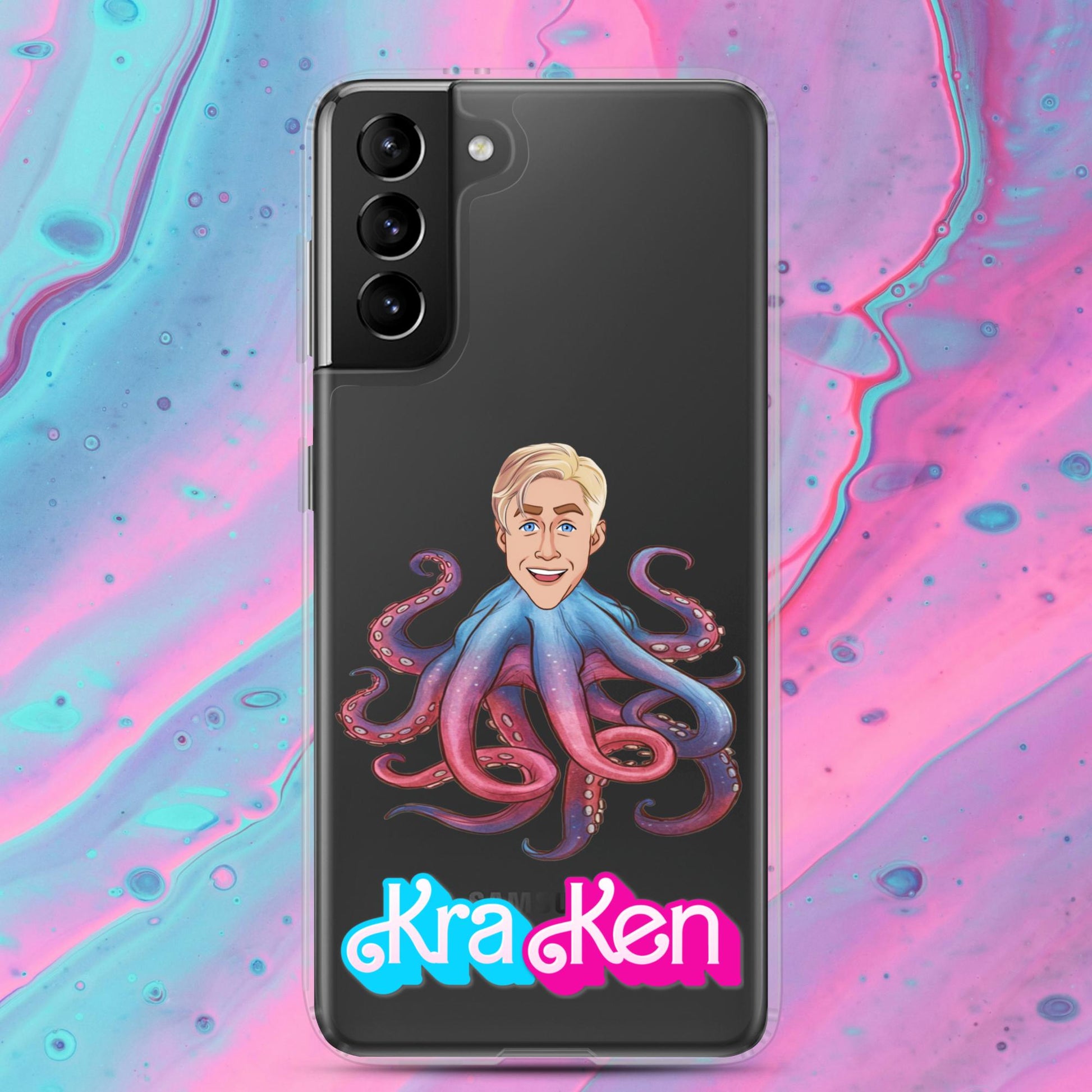 Kraken Ken Barbie Ryan Gosling Funny Clear Case for Samsung Samsung Galaxy S21 Plus Mobile Phone Cases Barbie Ken Movies Ryan Gosling Next Cult Brand