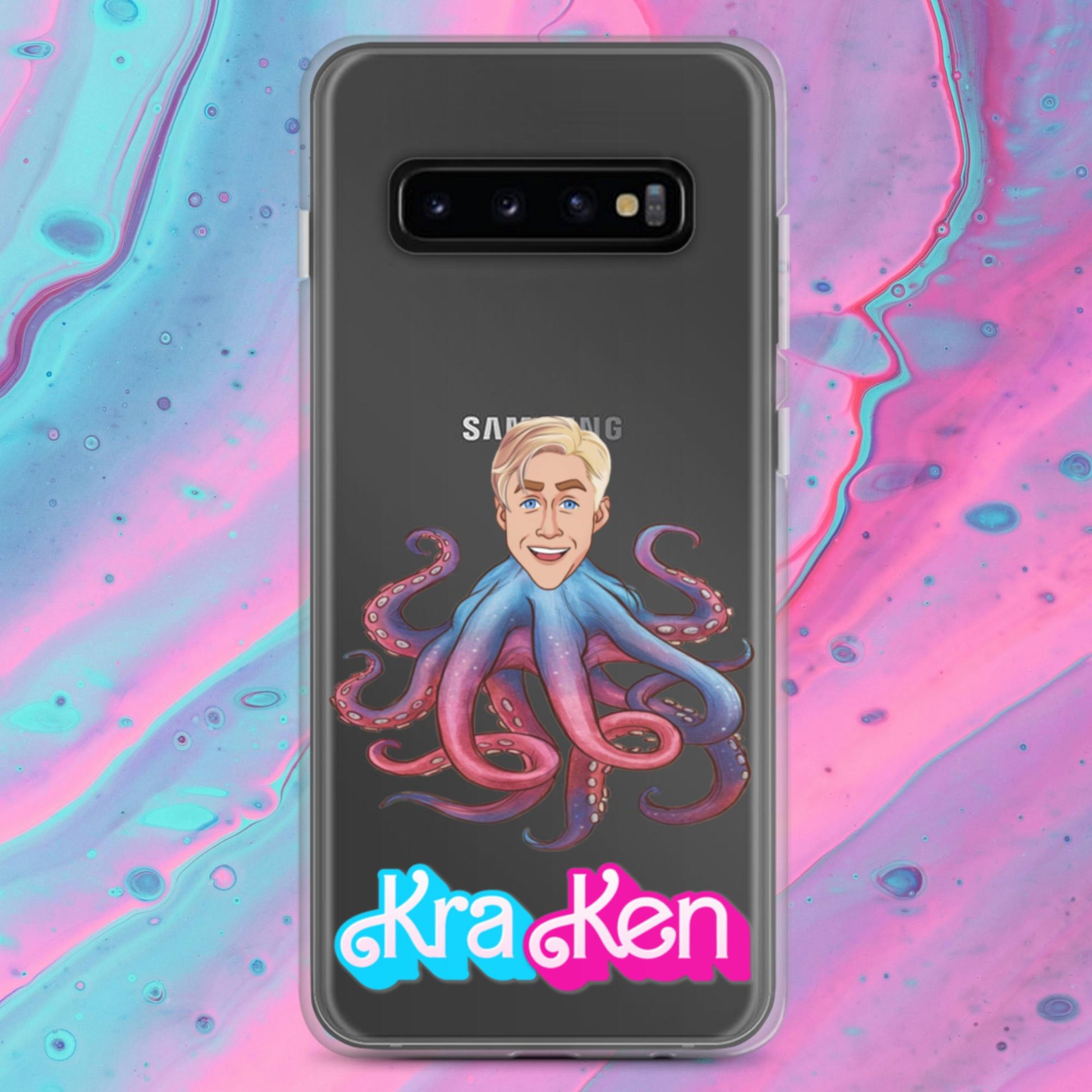 Kraken Ken Barbie Ryan Gosling Funny Clear Case for Samsung Samsung Galaxy S10+ Mobile Phone Cases Barbie Ken Movies Ryan Gosling Next Cult Brand