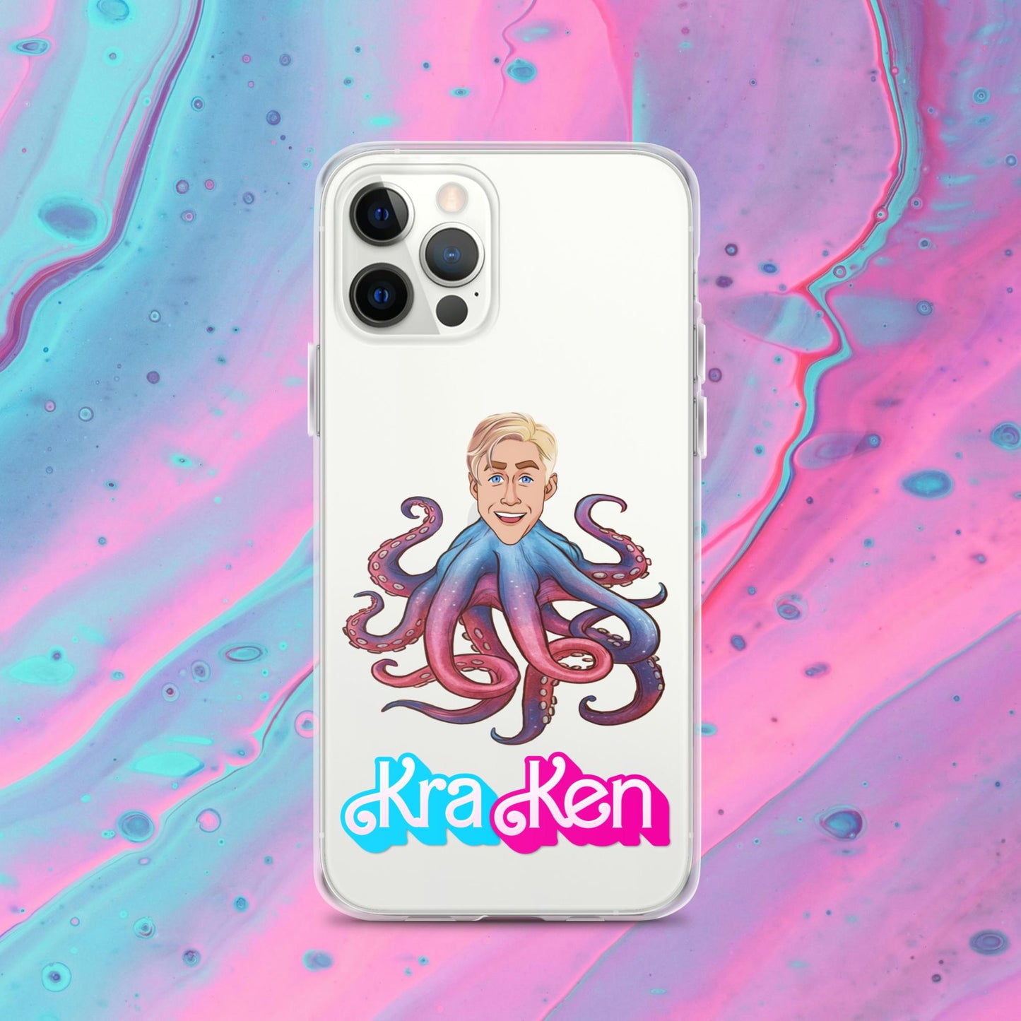 Kraken Ken Barbie Ryan Gosling Funny Clear Case for iPhone iPhone 12 Pro Mobile Phone Cases Barbie Ken Movies Ryan Gosling Next Cult Brand