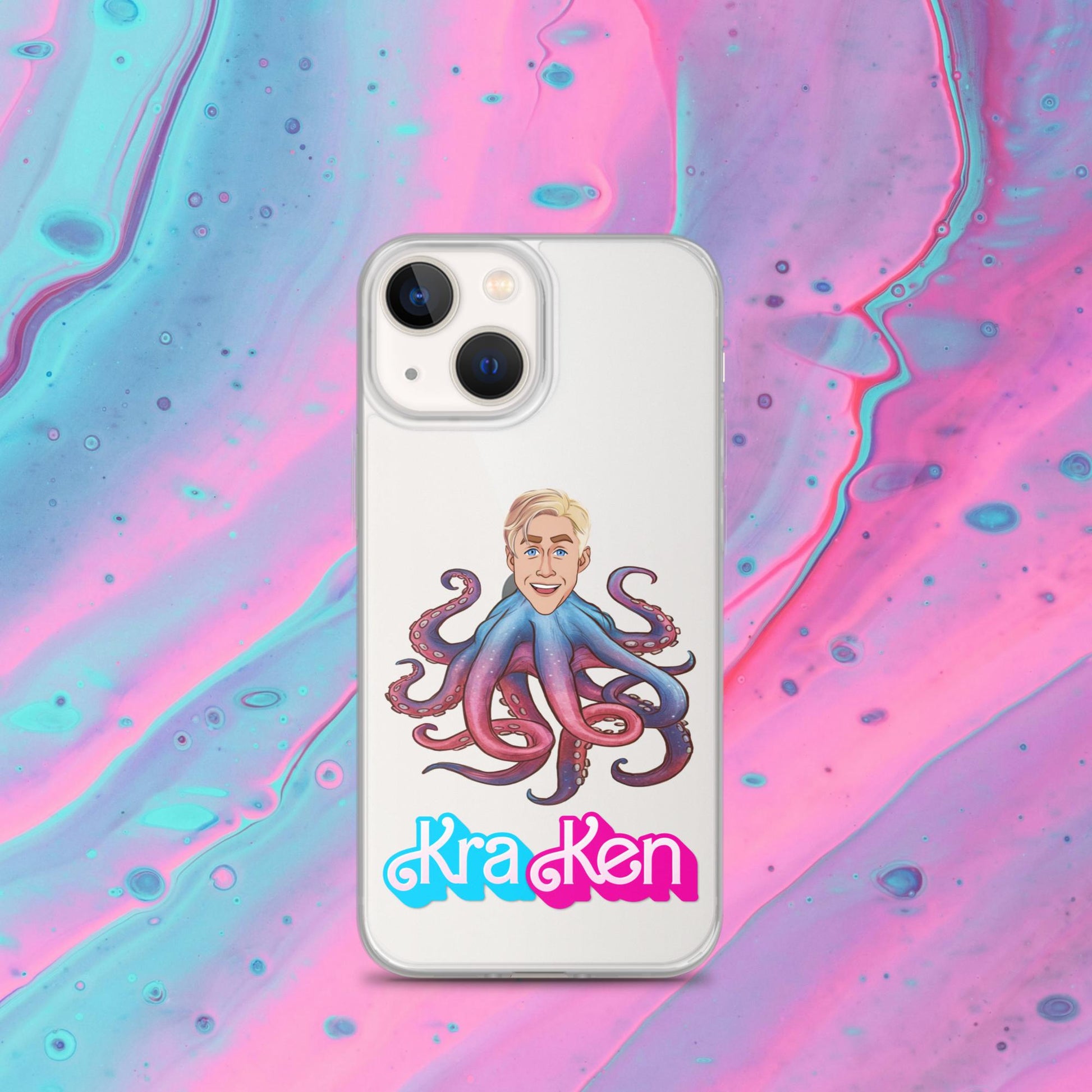 Kraken Ken Barbie Ryan Gosling Funny Clear Case for iPhone iPhone 13 mini Mobile Phone Cases Barbie Ken Movies Ryan Gosling Next Cult Brand