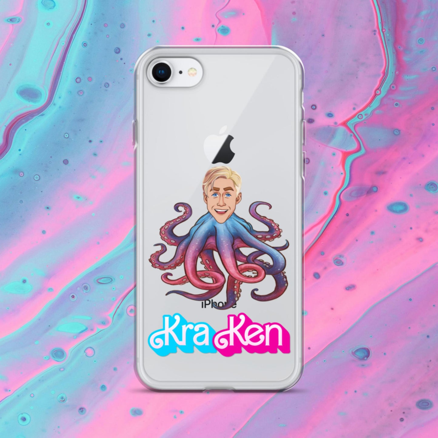 Kraken Ken Barbie Ryan Gosling Funny Clear Case for iPhone iPhone 7 8 Mobile Phone Cases Barbie Ken Movies Ryan Gosling Next Cult Brand