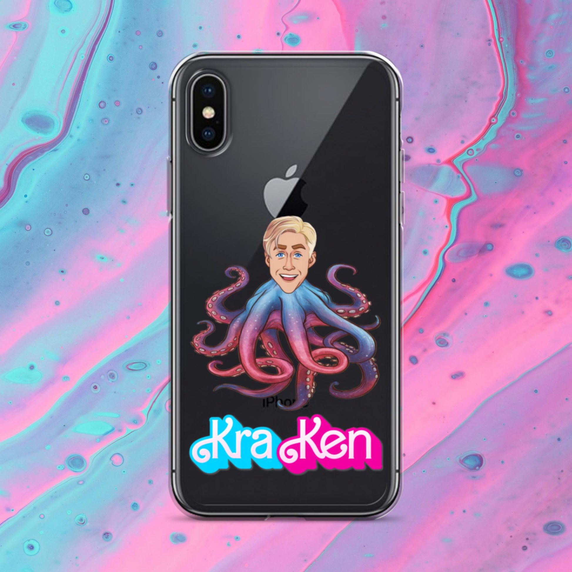 Kraken Ken Barbie Ryan Gosling Funny Clear Case for iPhone iPhone X XS Mobile Phone Cases Barbie Ken Movies Ryan Gosling Next Cult Brand