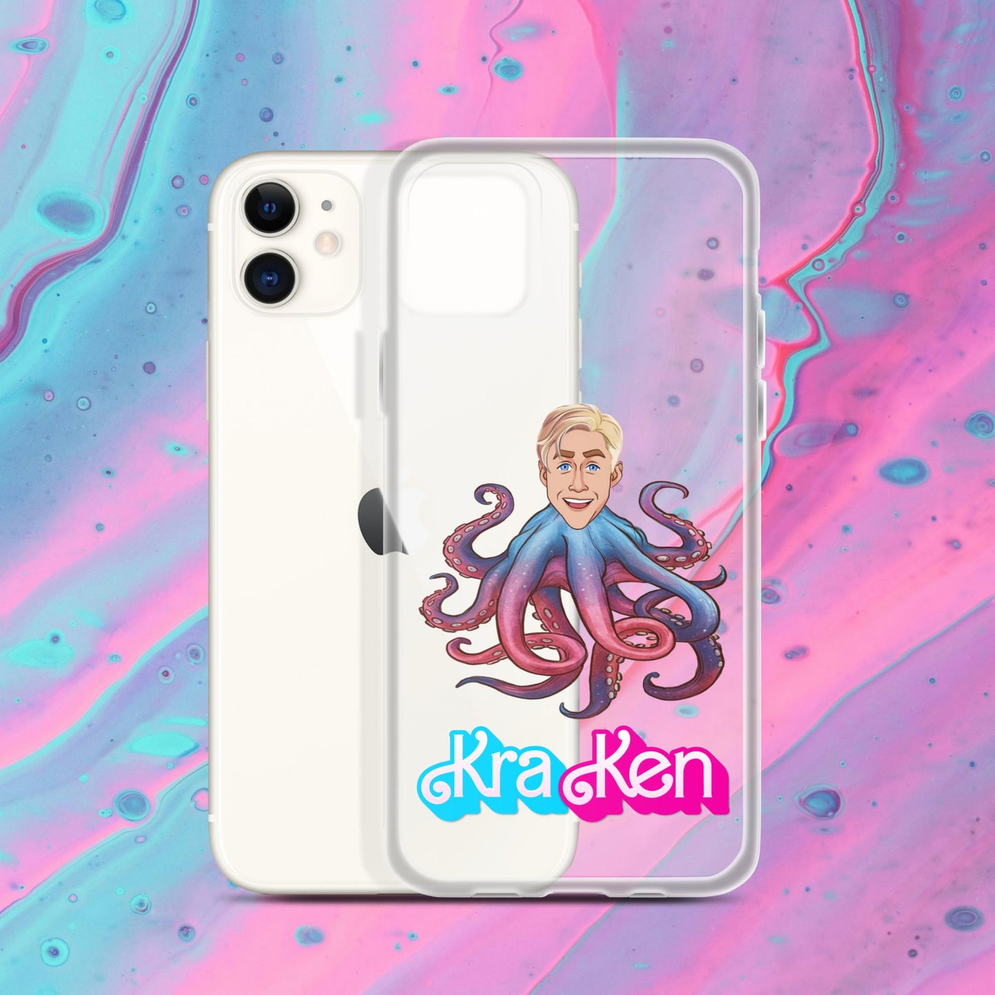 Kraken Ken Barbie Ryan Gosling Funny Clear Case for iPhone iPhone 11 Mobile Phone Cases Barbie Ken Movies Ryan Gosling Next Cult Brand