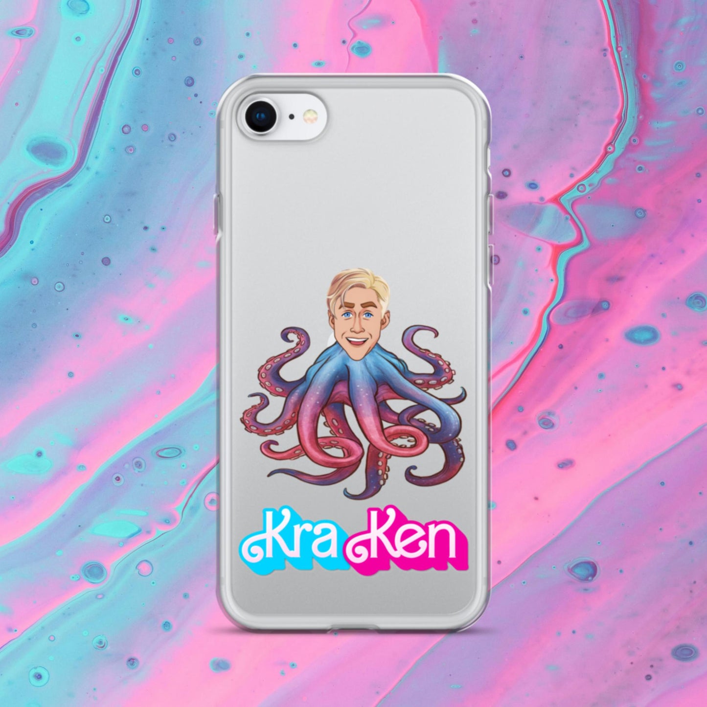 Kraken Ken Barbie Ryan Gosling Funny Clear Case for iPhone iPhone SE Mobile Phone Cases Barbie Ken Movies Ryan Gosling Next Cult Brand