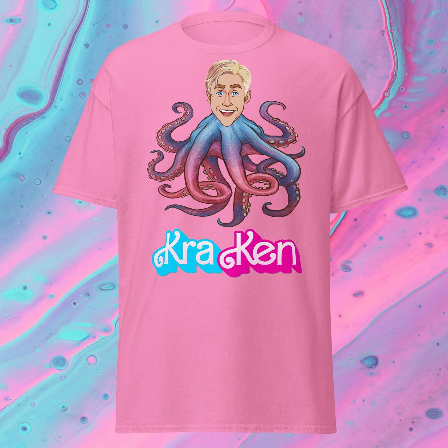 Kraken Ken Barbie Ryan Gosling Funny Unisex tee Azalea T-shirts Barbie Ken Movies Ryan Gosling Next Cult Brand