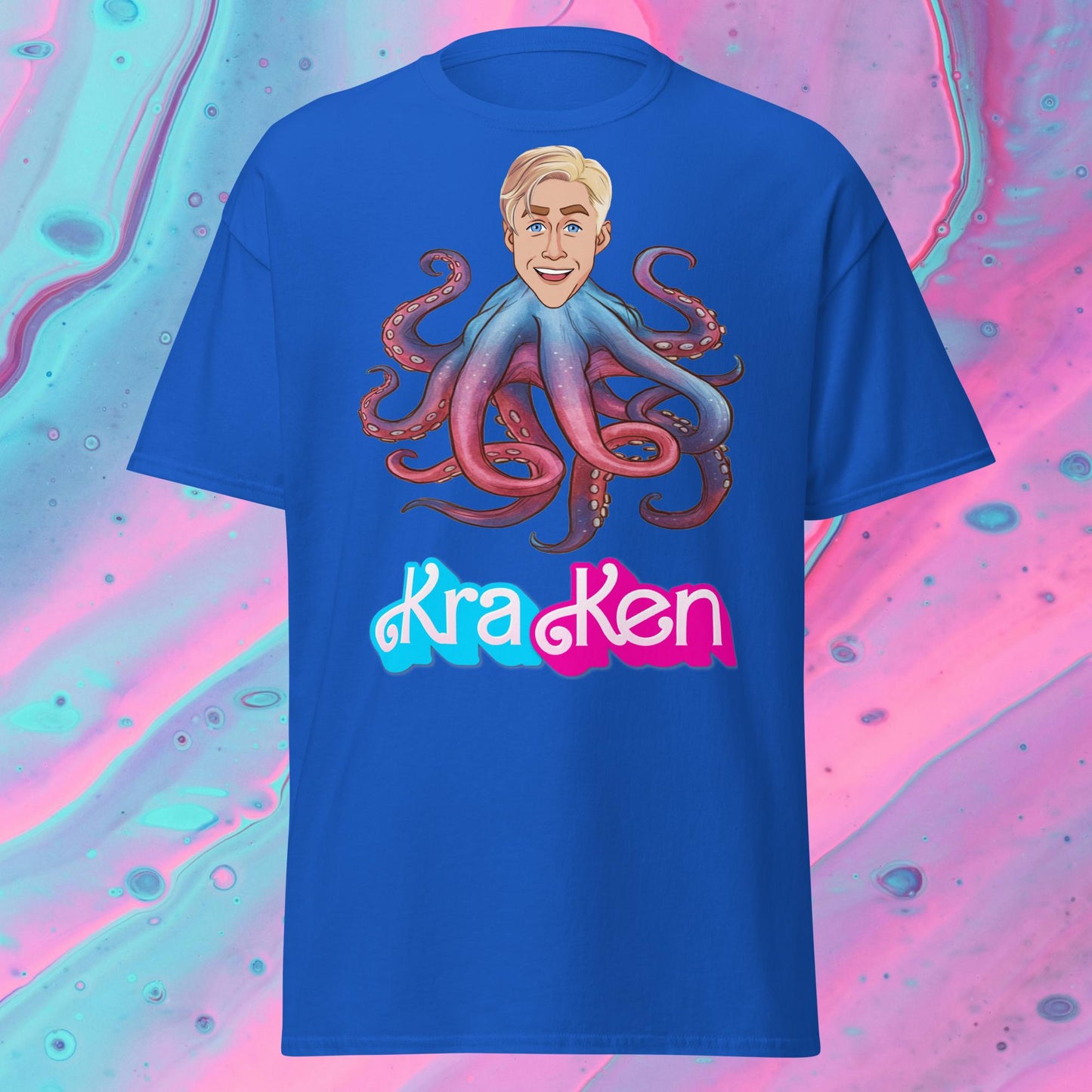 Kraken Ken Barbie Ryan Gosling Funny Unisex tee Royal T-shirts Barbie Ken Movies Ryan Gosling Next Cult Brand