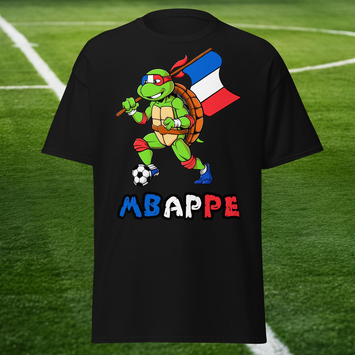 Kylian Mbappe Ninja Turtle Funny Football Euro 2024 France Soccer Unisex tee