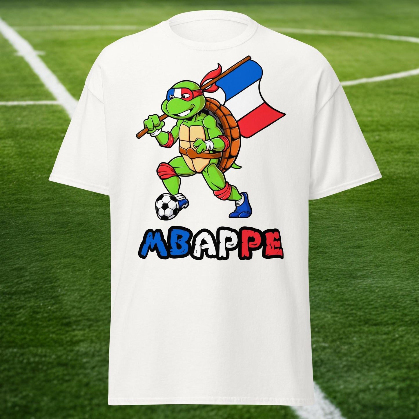 Kylian Mbappe Ninja Turtle Funny Football Euro 2024 France Soccer Unisex tee Next Cult Brand