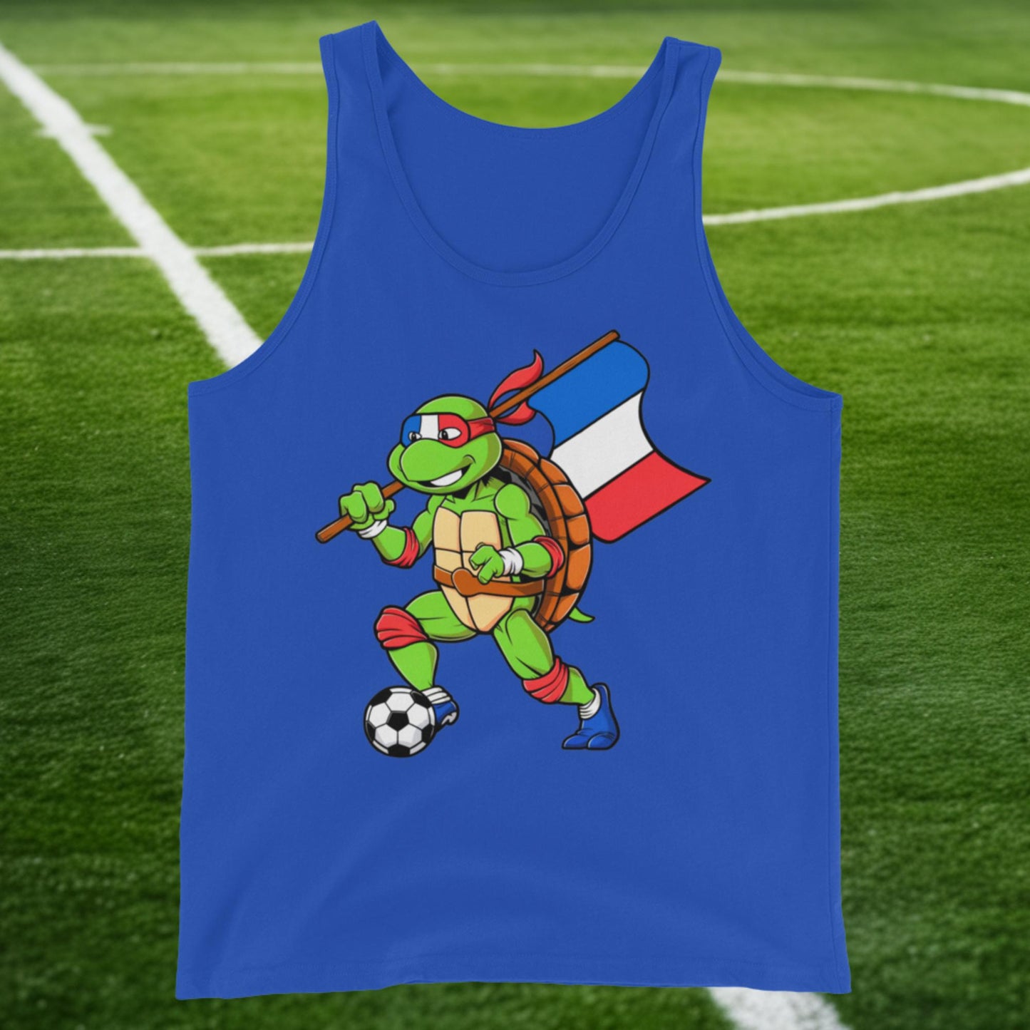 Kylian Mbappe Ninja Turtle Funny Soccer Euro 2024 France Football Tank Top Next Cult Brand