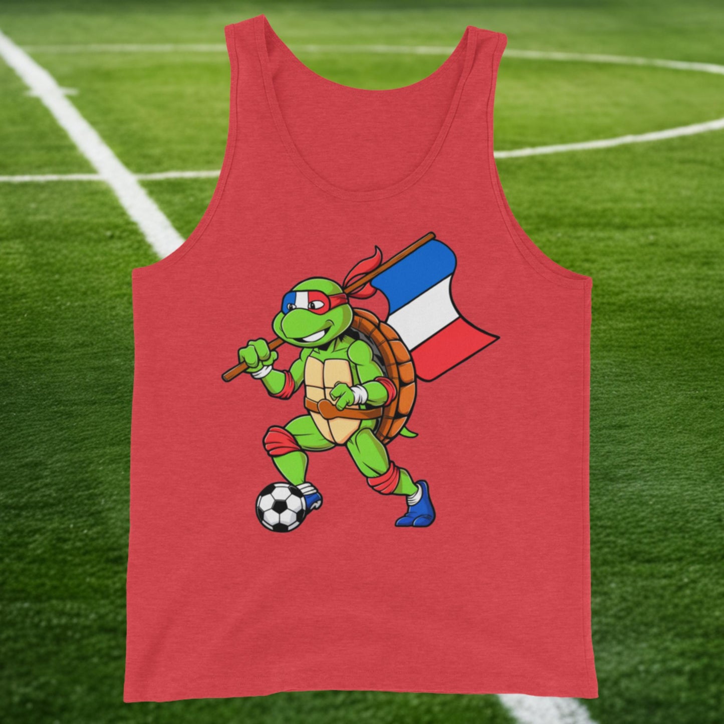 Kylian Mbappe Ninja Turtle Funny Soccer Euro 2024 France Football Tank Top Next Cult Brand